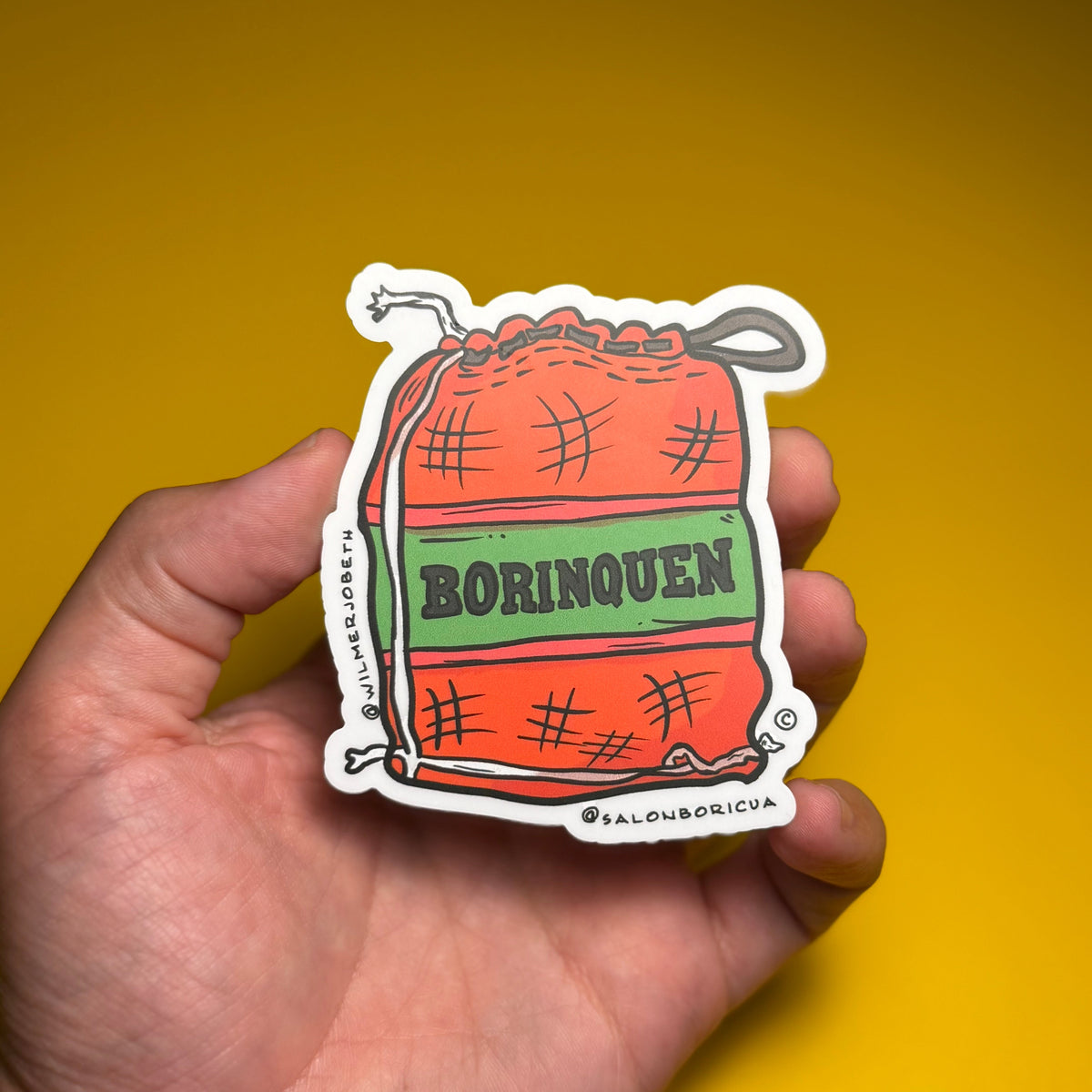 Saco de Chinas Borinquen (Premium Sticker)