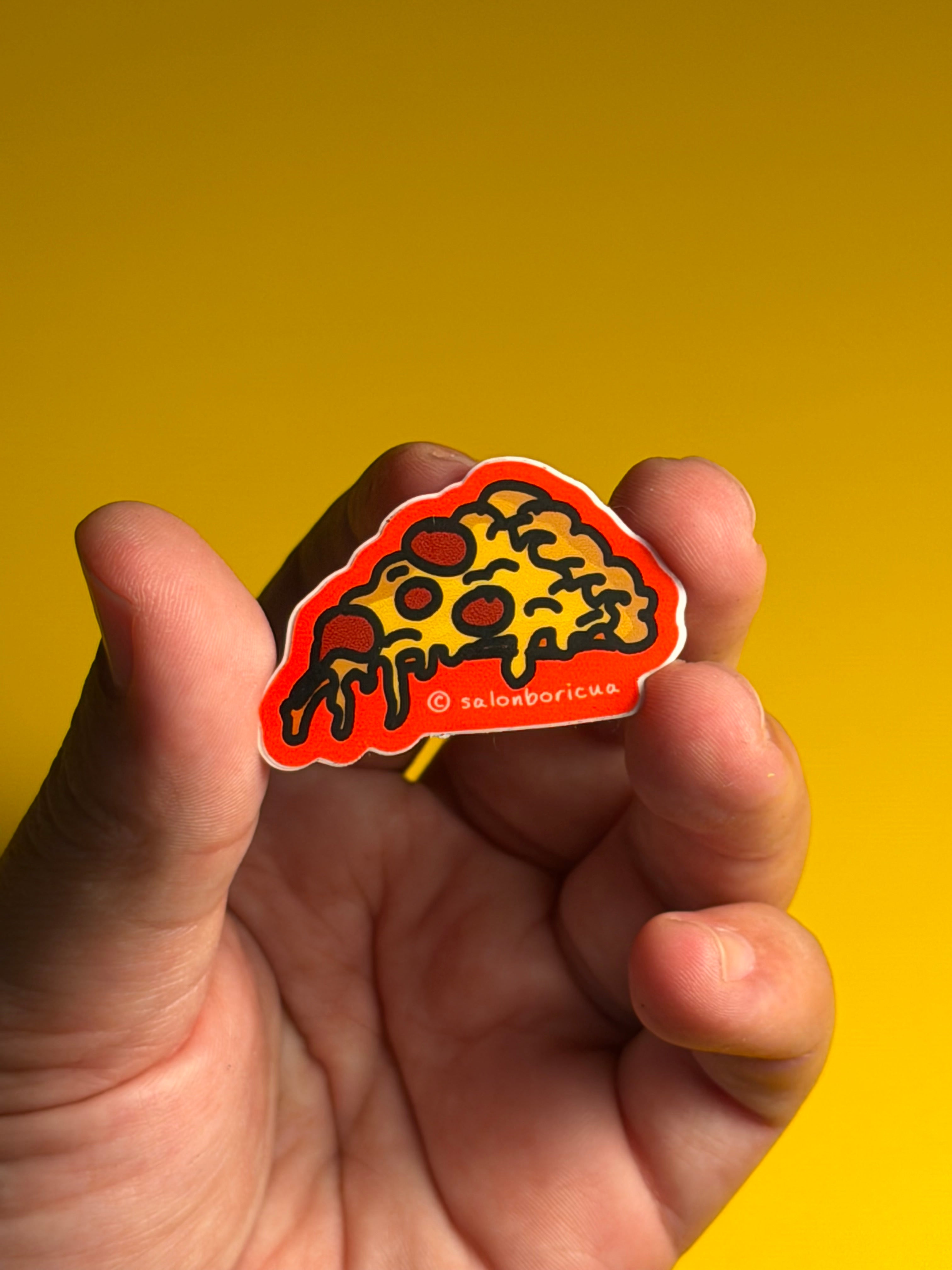Mini Sticker: Pedazo de Pizza (Premium Sticker)