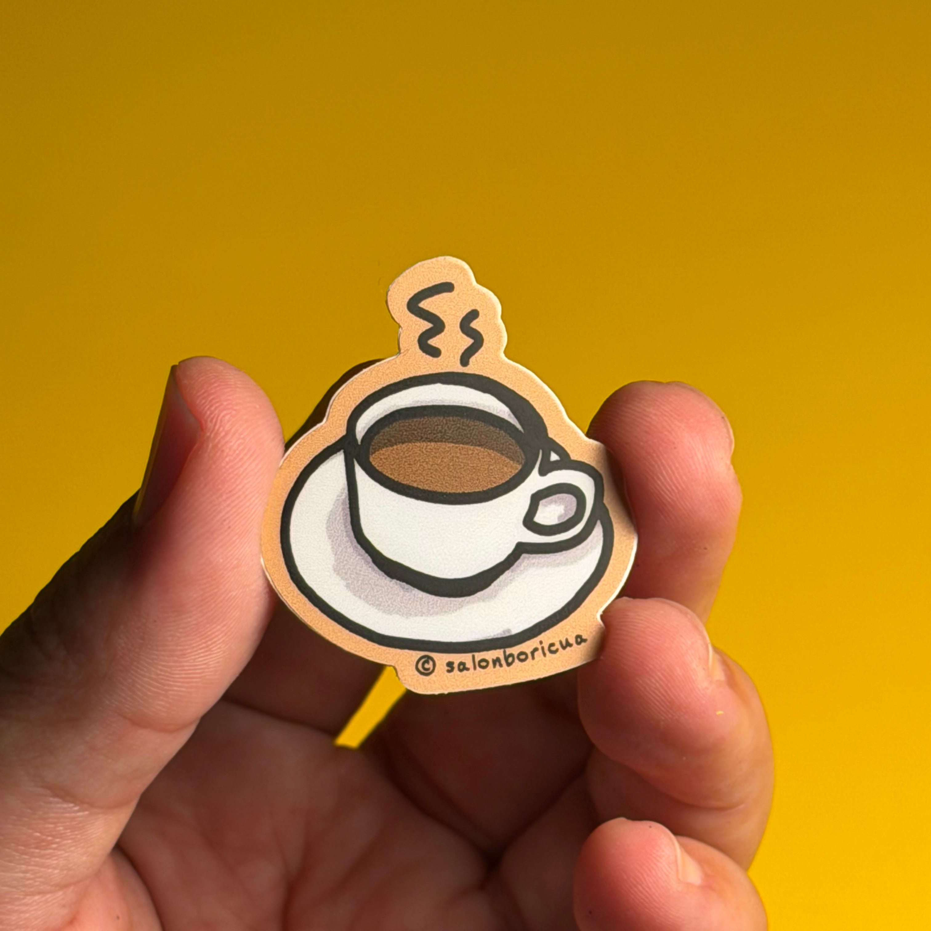 Mini Sticker: Taza de Café (Premium Sticker)