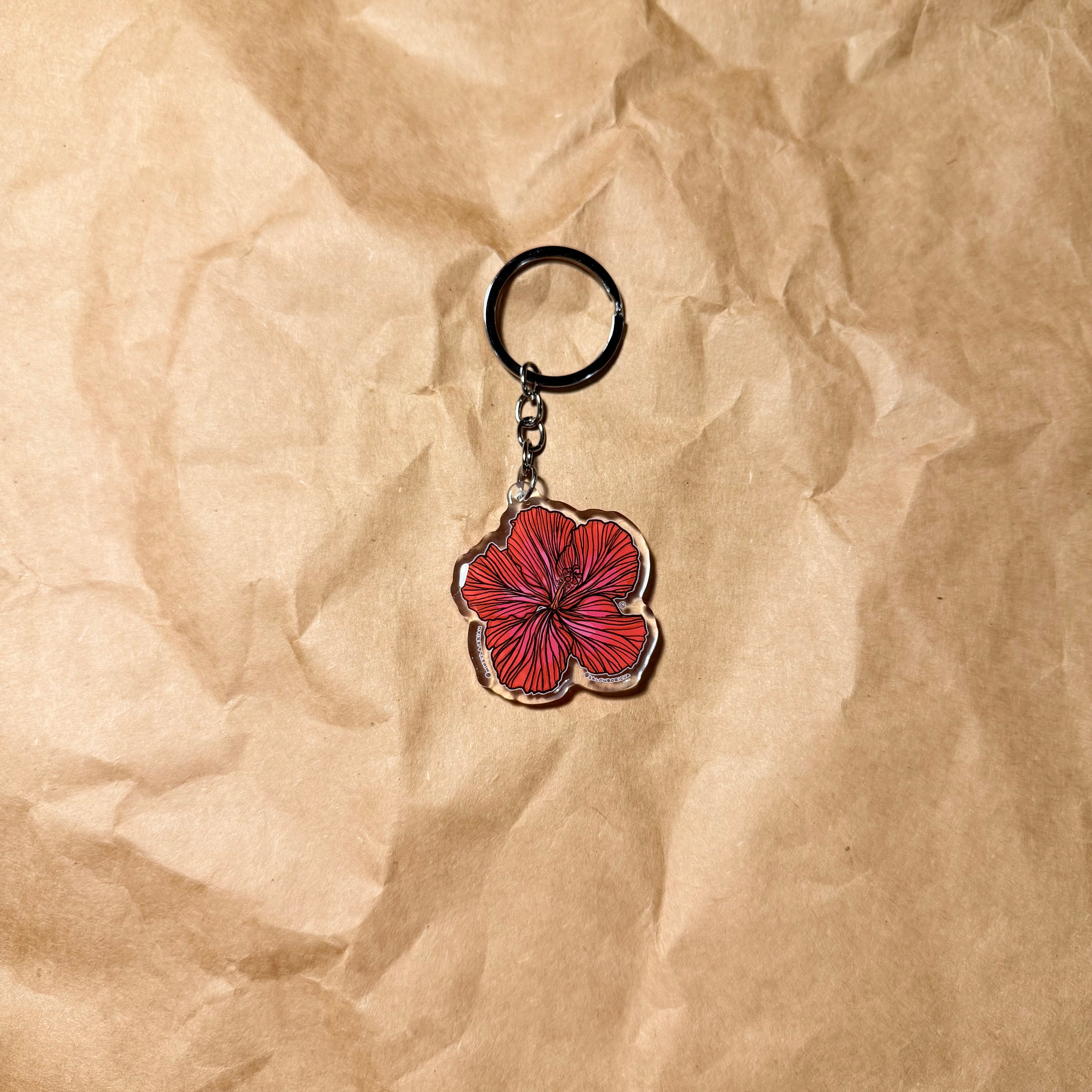 Keychain: Flor de Amapola Roja (Keychain)