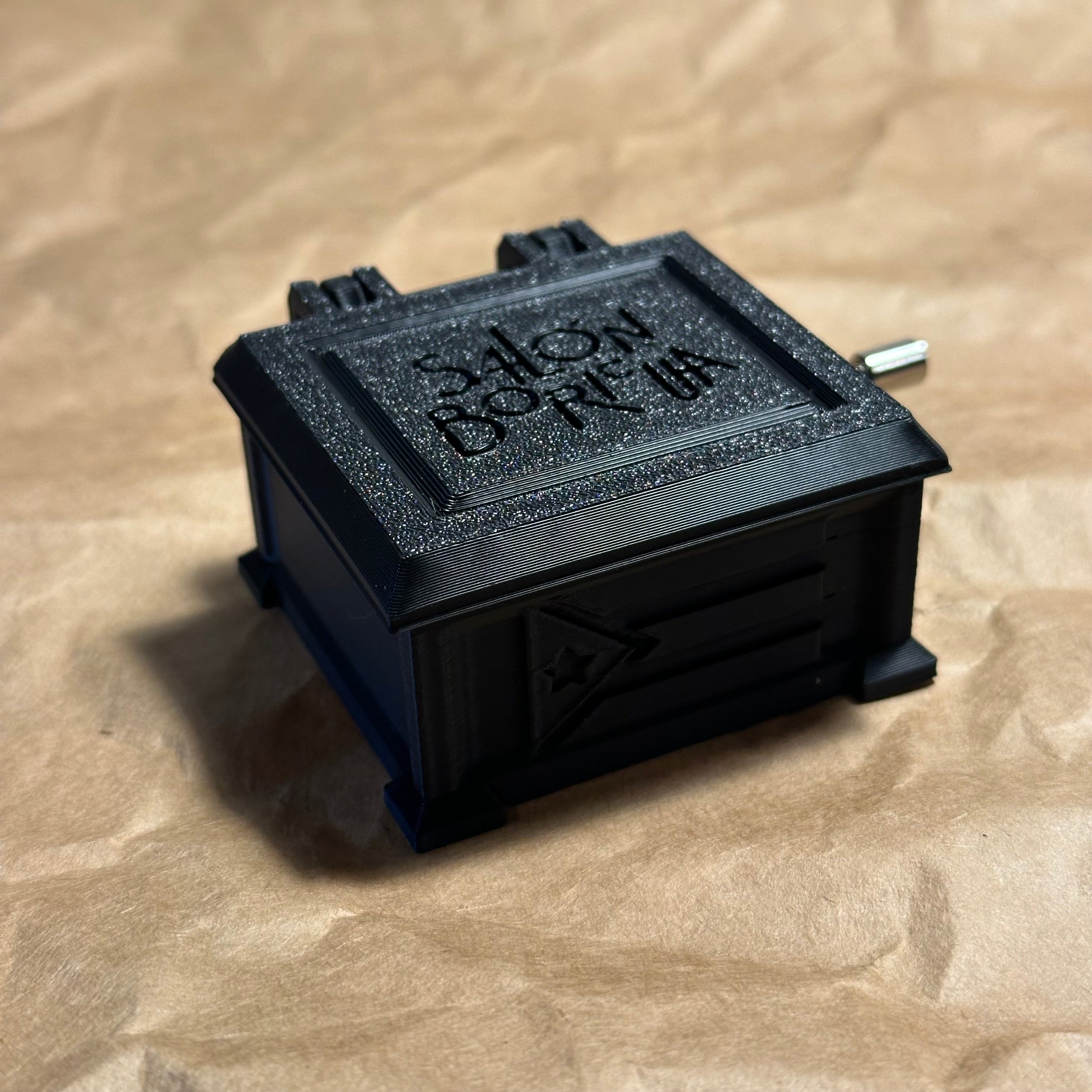 Cajita Musical #6 Negra - La Borinqueña (Musical Box)