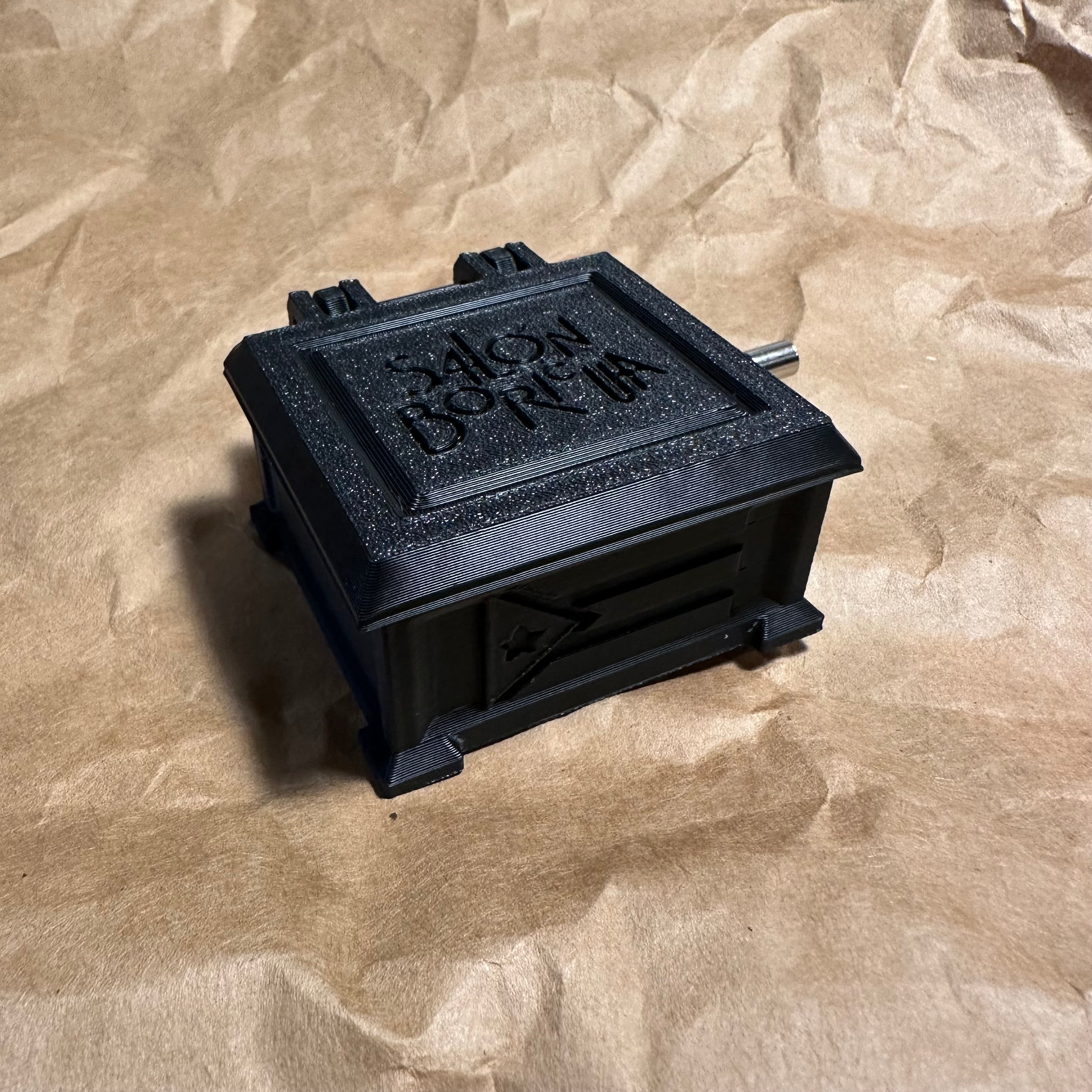 Cajita Musical #6 Negra - La Borinqueña (Musical Box)