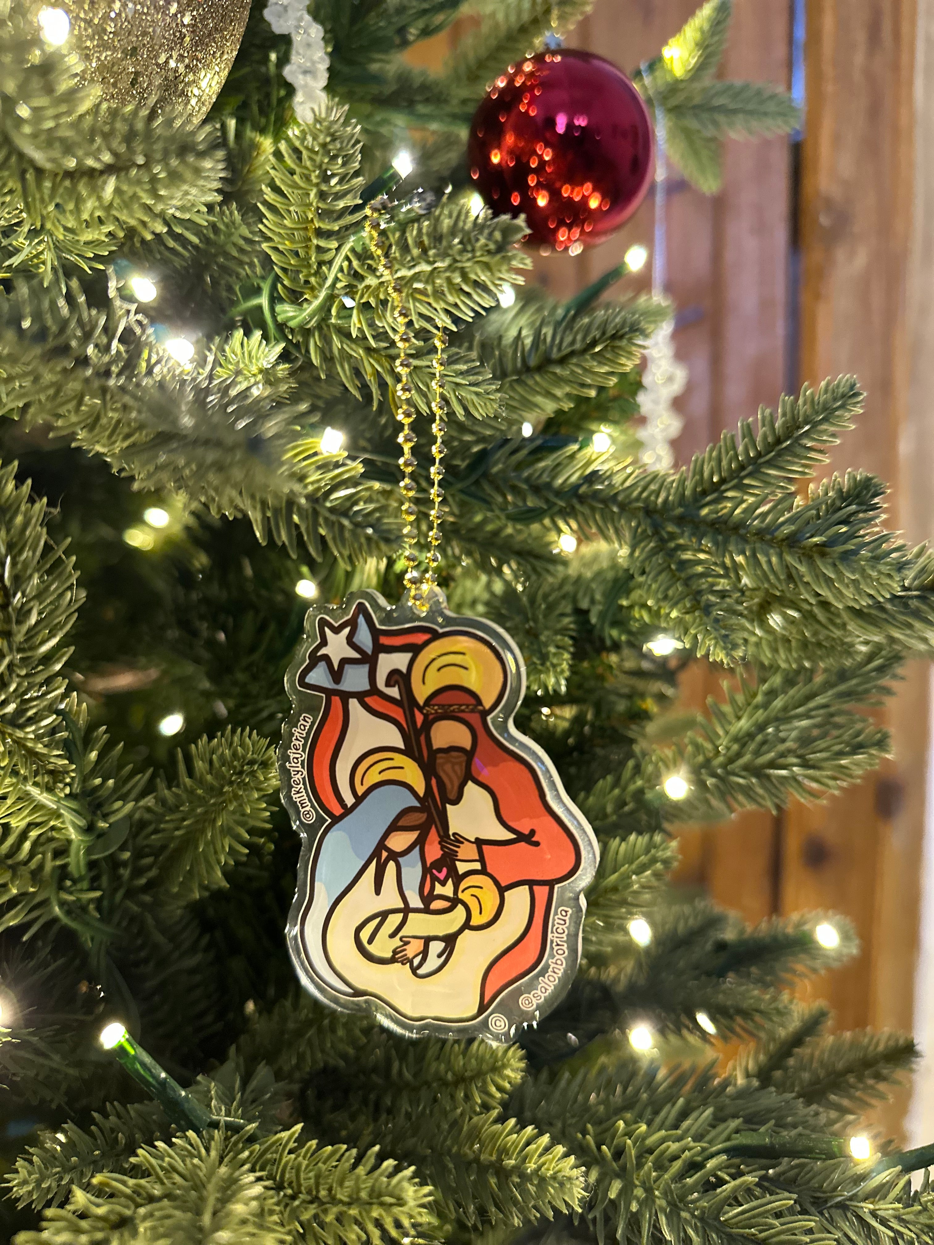Adorno: Nacimiento Boricua (Acrylic Christmas Ornament)