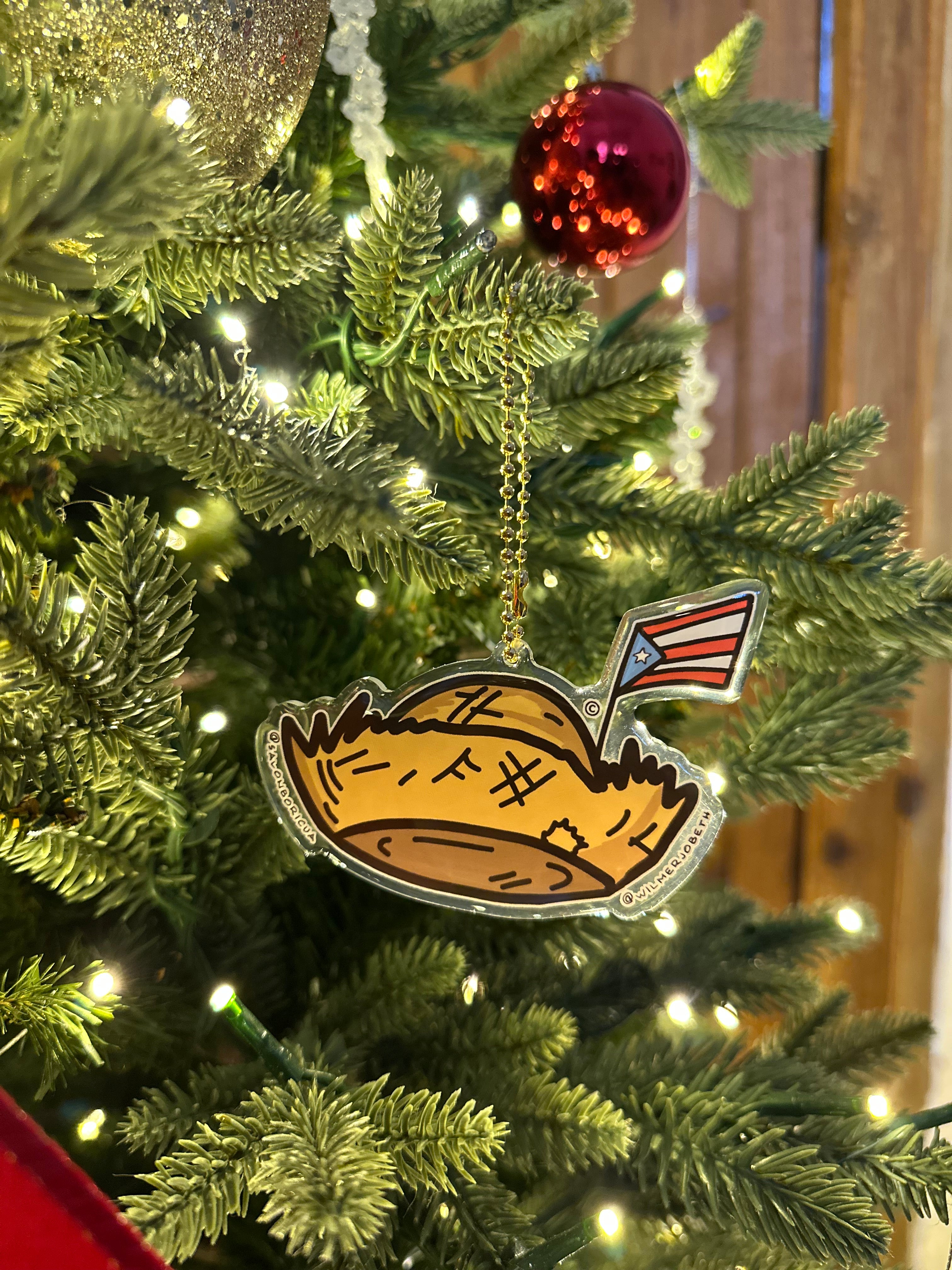 Adorno: Pava Boricua (Acrylic Christmas Ornament)