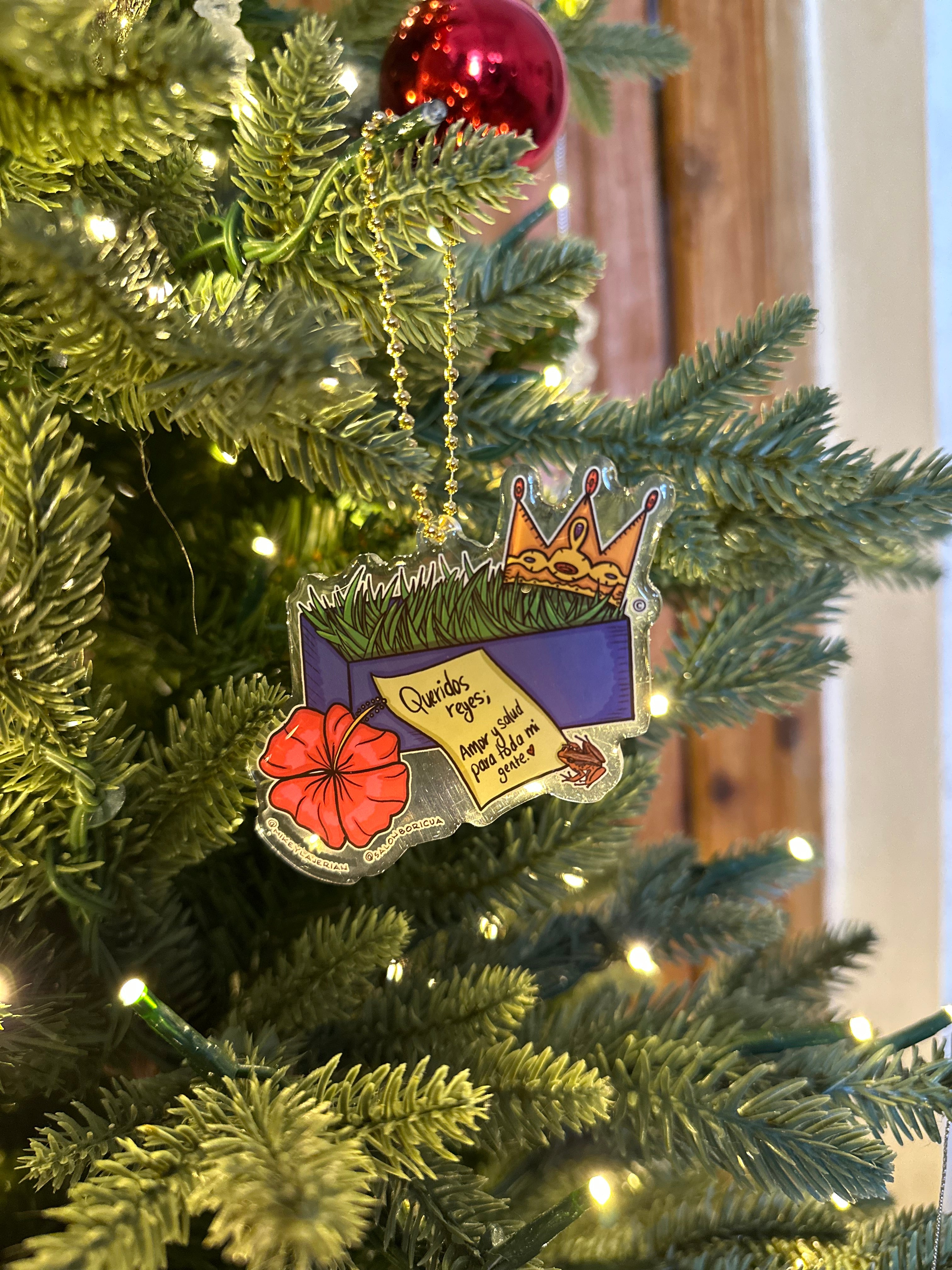 Adorno: Cajita Para Queridos Reyes (Acrylic Christmas Ornament)