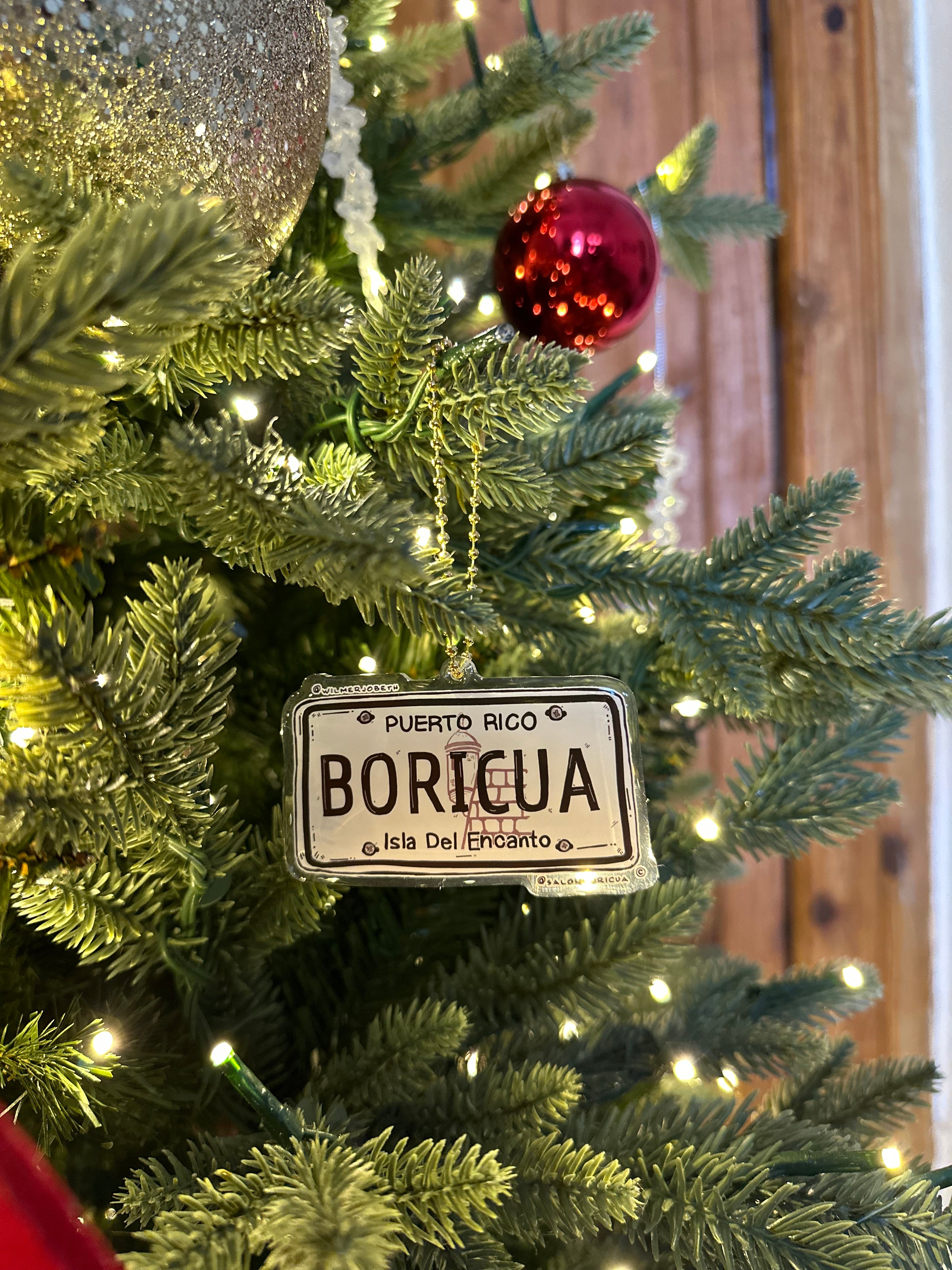 Adorno: Tablilla Clásica Boricua (Acrylic Christmas Ornament)
