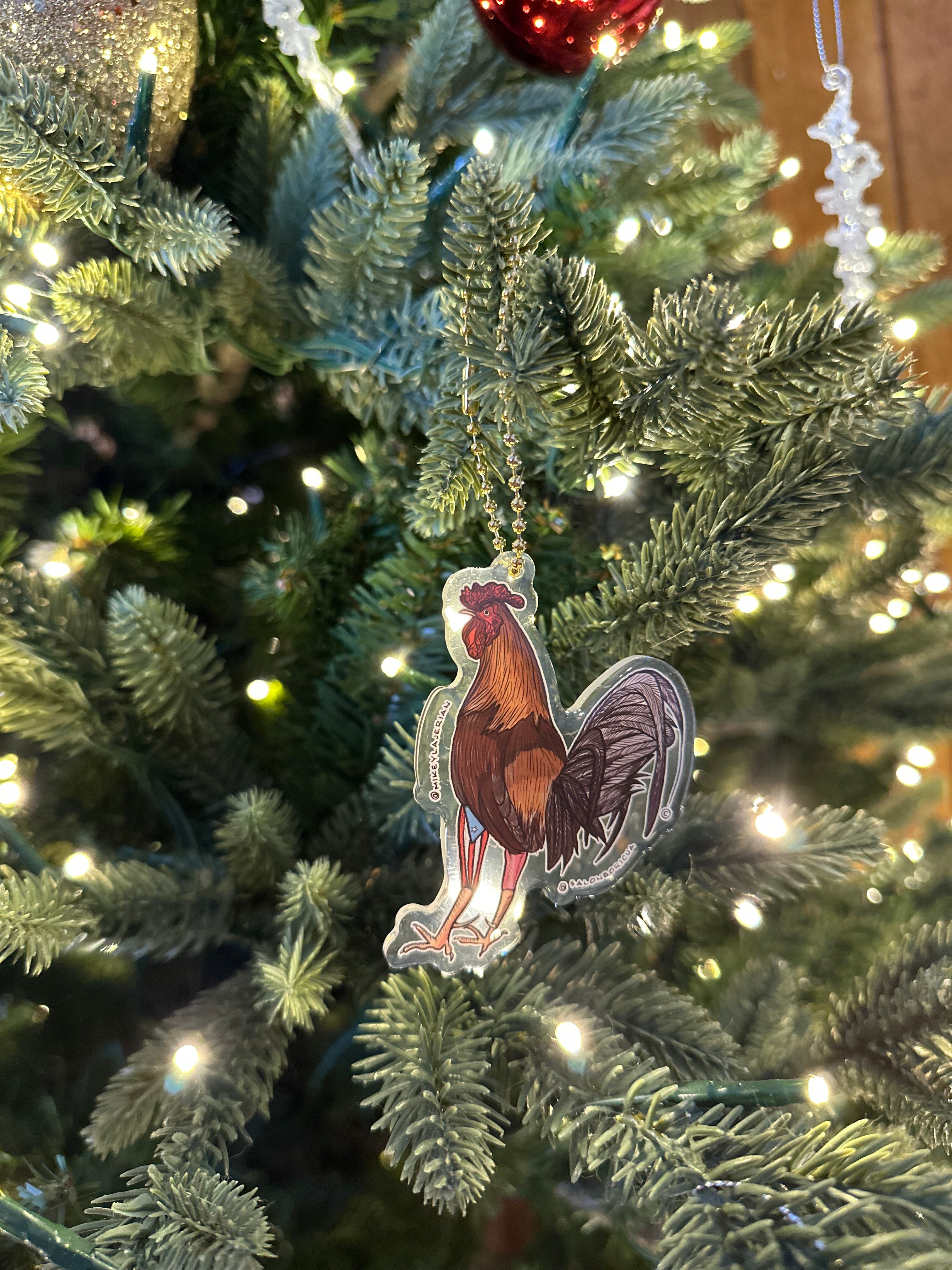 Adorno: Gallo Fino (Acrylic Christmas Ornament)