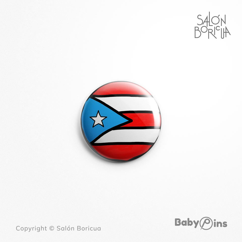 Pin: #93 Bandera PR - Sky Blue (BabyPins™)