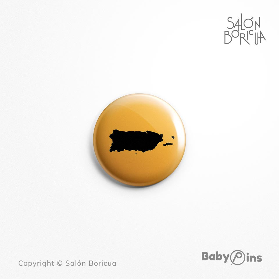 Pin: #41 Mapa PR - Yellow/Black (BabyPins™)