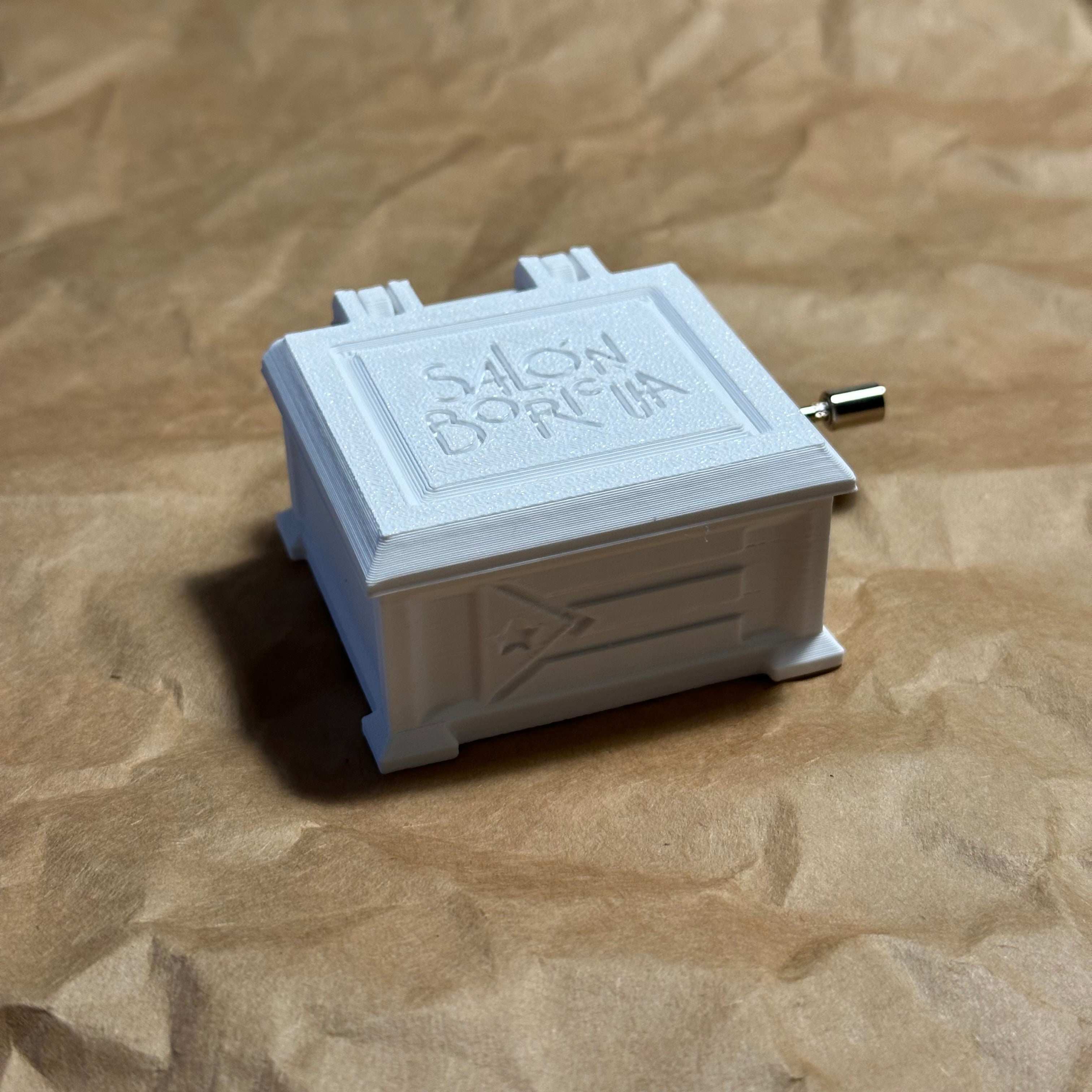 Cajita Musical #5 Blanca - La Borinqueña (Musical Box)