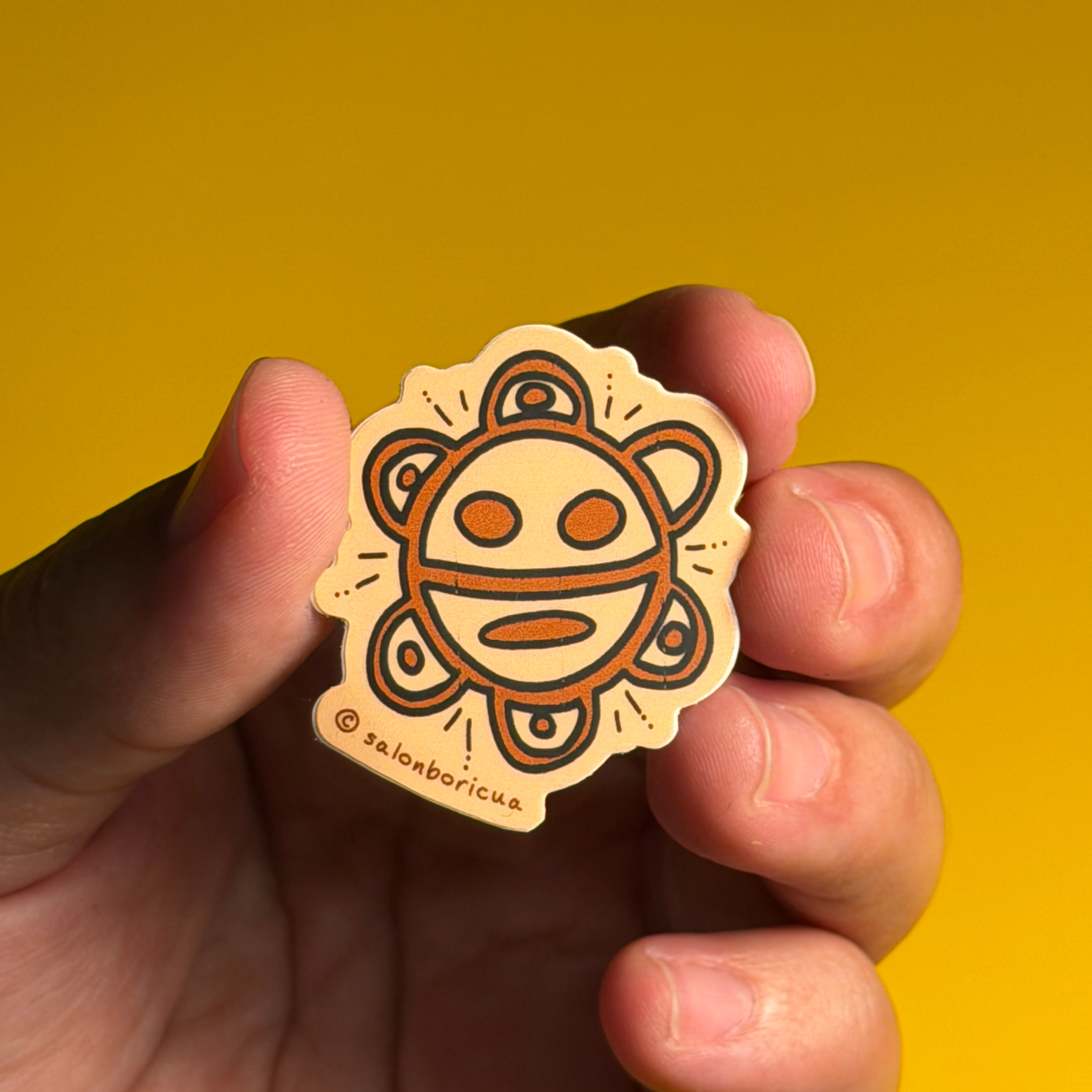 Mini Sticker: Sol Taíno (Premium Sticker)