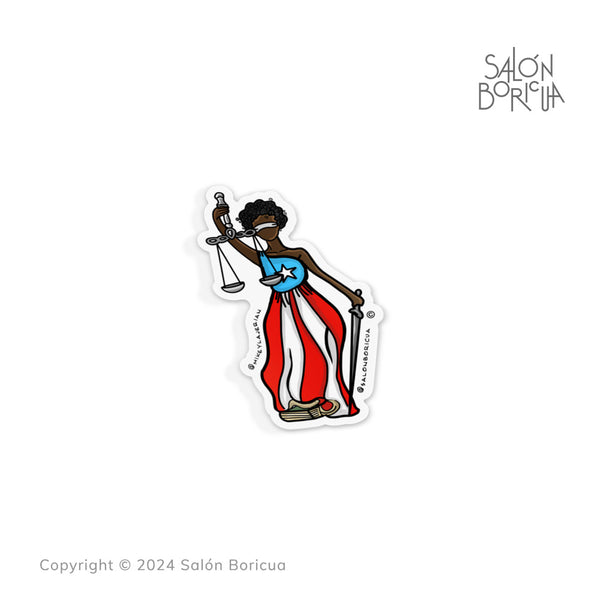 Afro Dama de la Justicia (Premium Sticker)