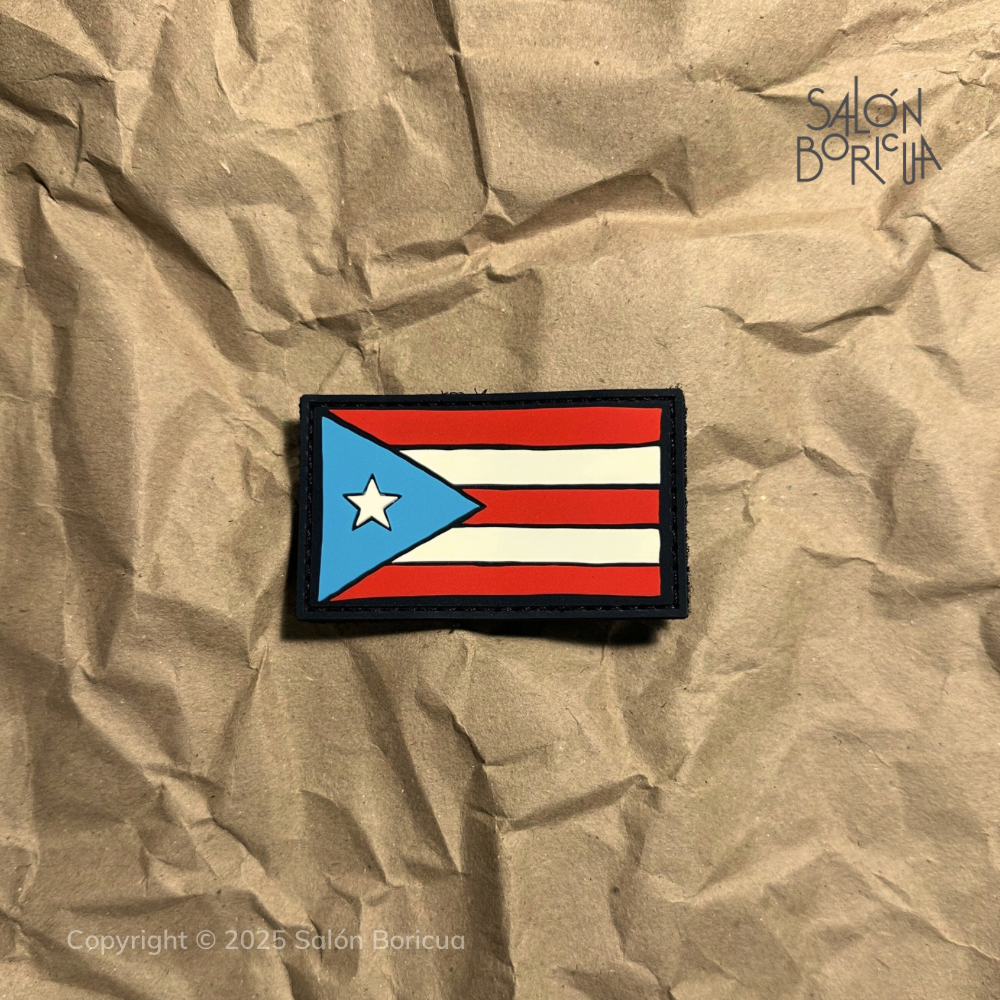 Parcho PVC/Velcro: Bandera de Puerto Rico rectangular - Sky Blue (Patch)