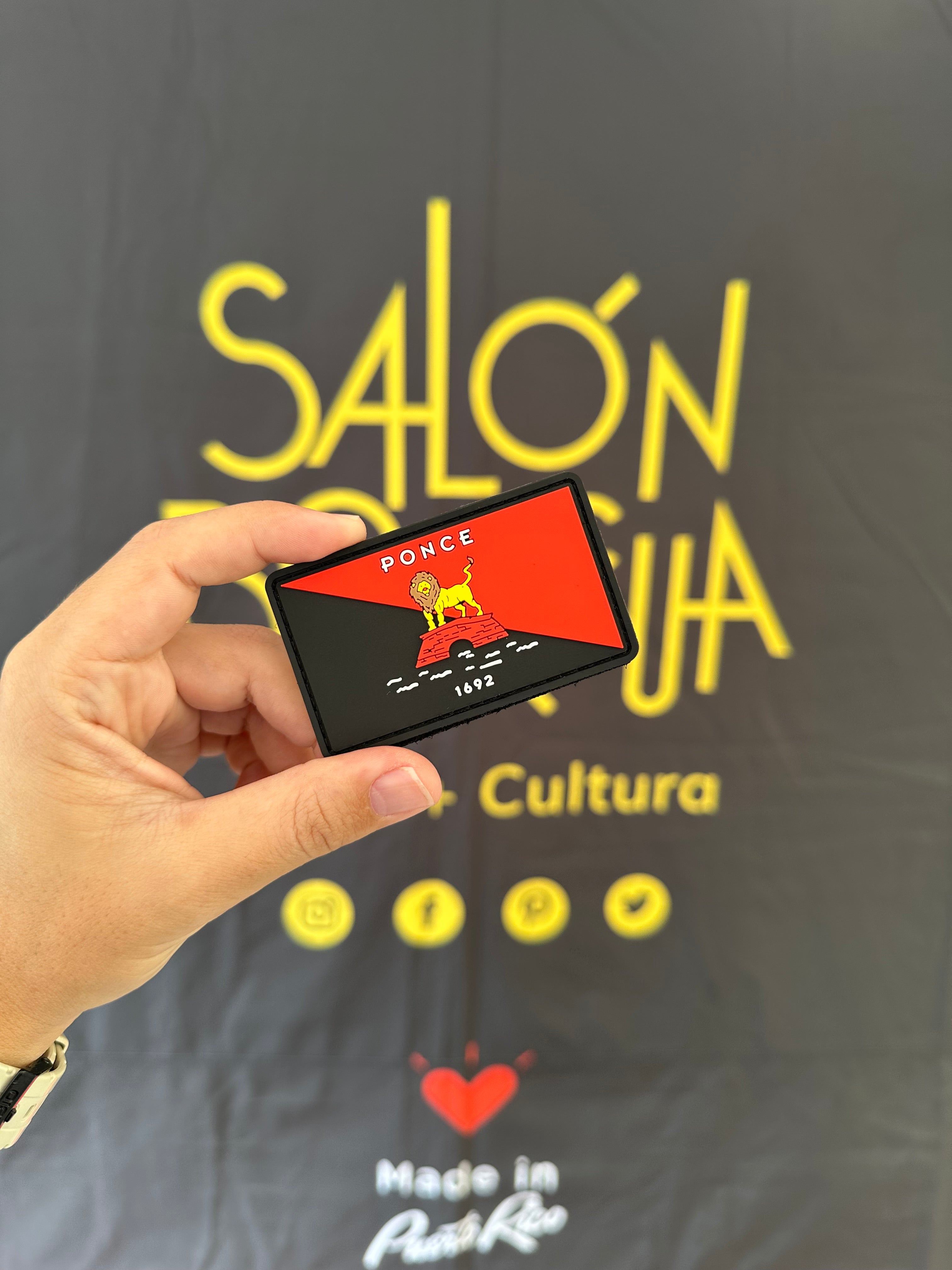 Parcho PVC/Velcro: Bandera de Ponce rectangular (Patch)