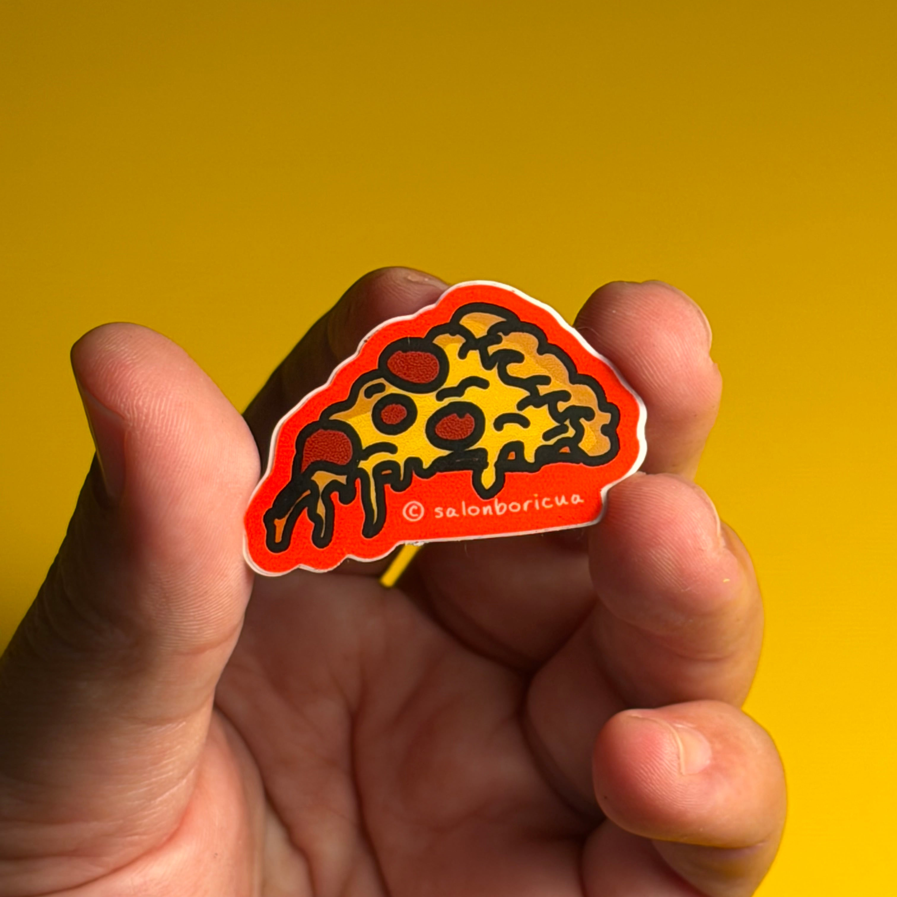 Mini Sticker: Pedazo de Pizza (Premium Sticker)
