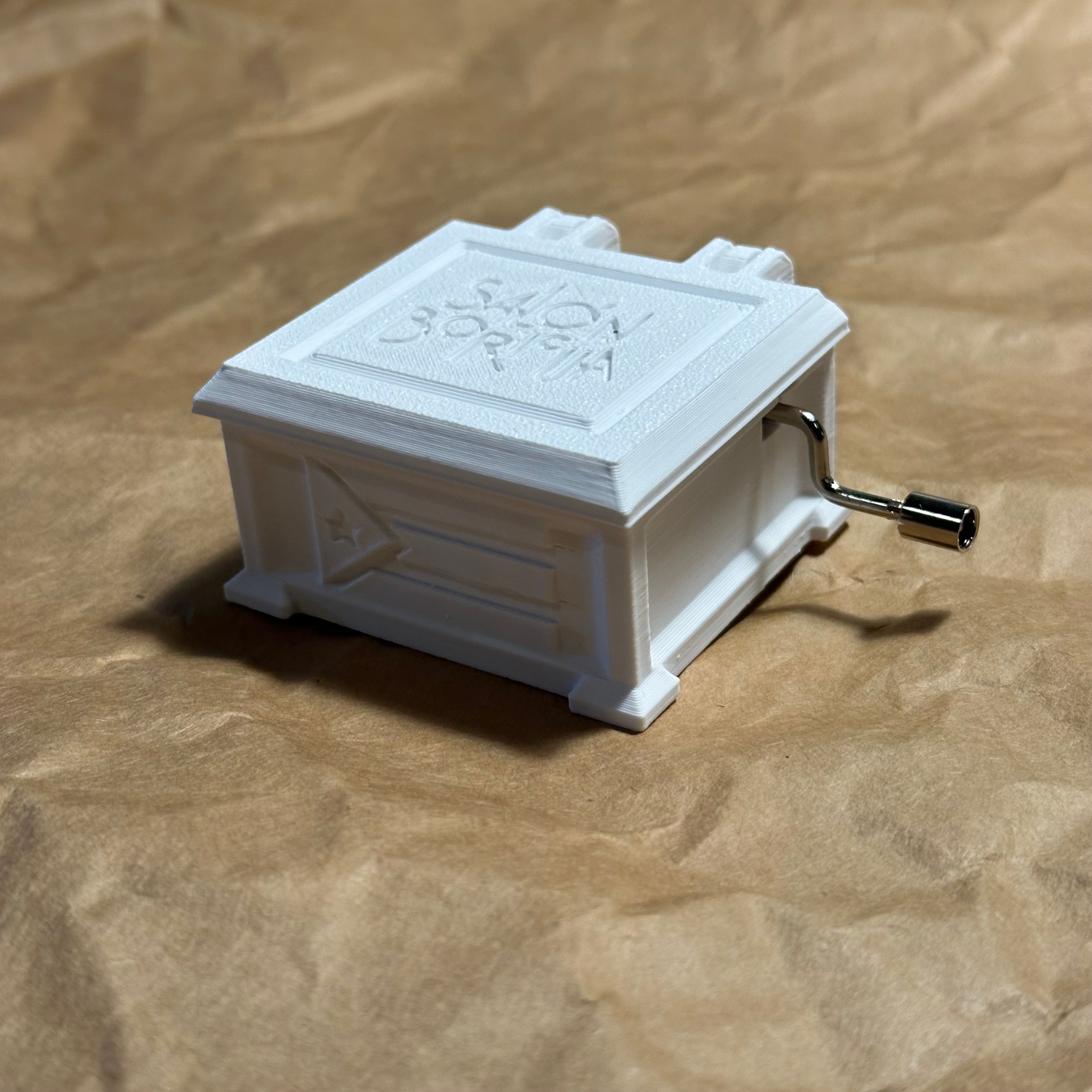 Cajita Musical #5 Blanca - La Borinqueña (Musical Box)