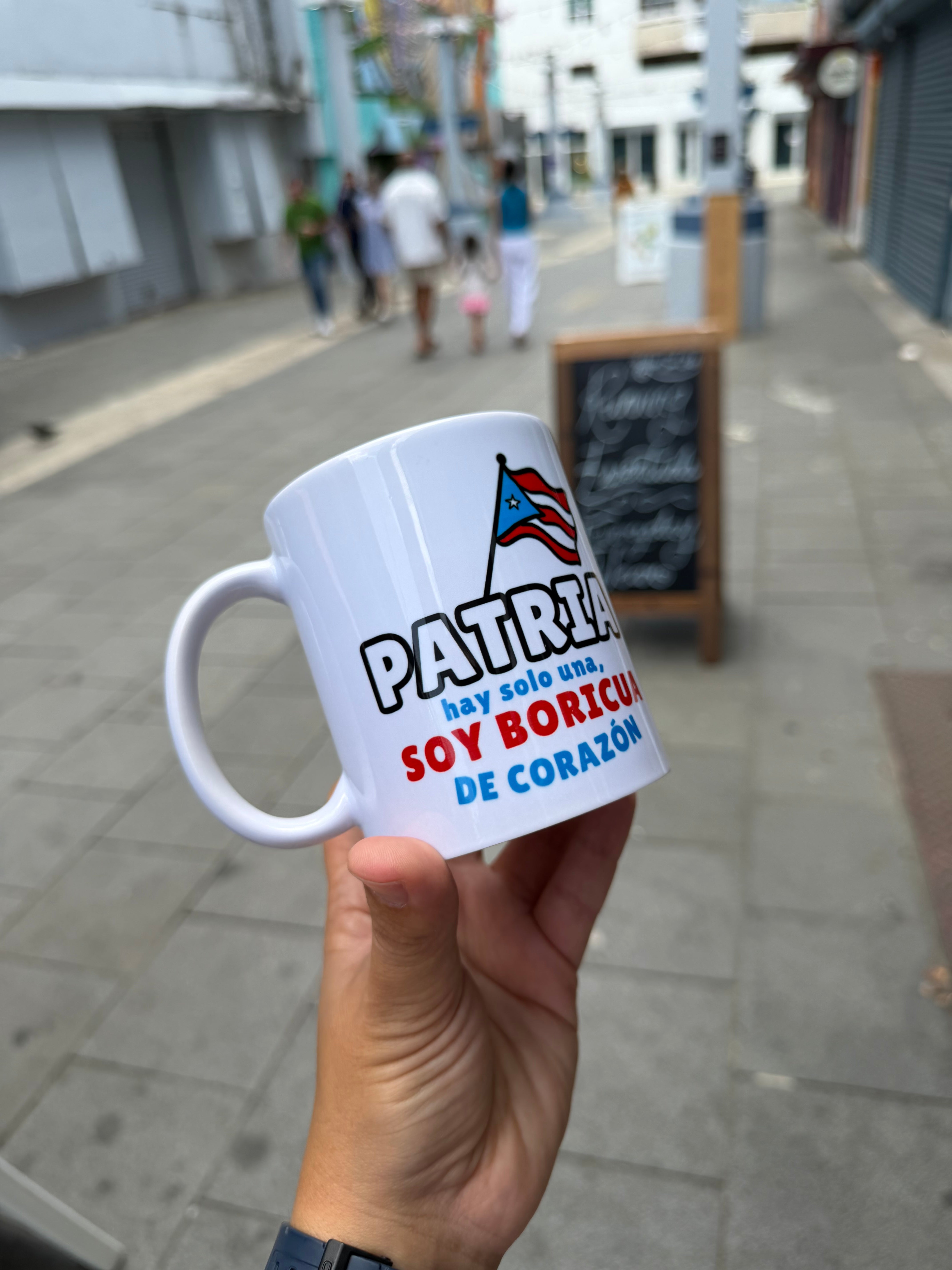 Taza: Patria hay solo una, soy Boricua de Corazón (Mug)