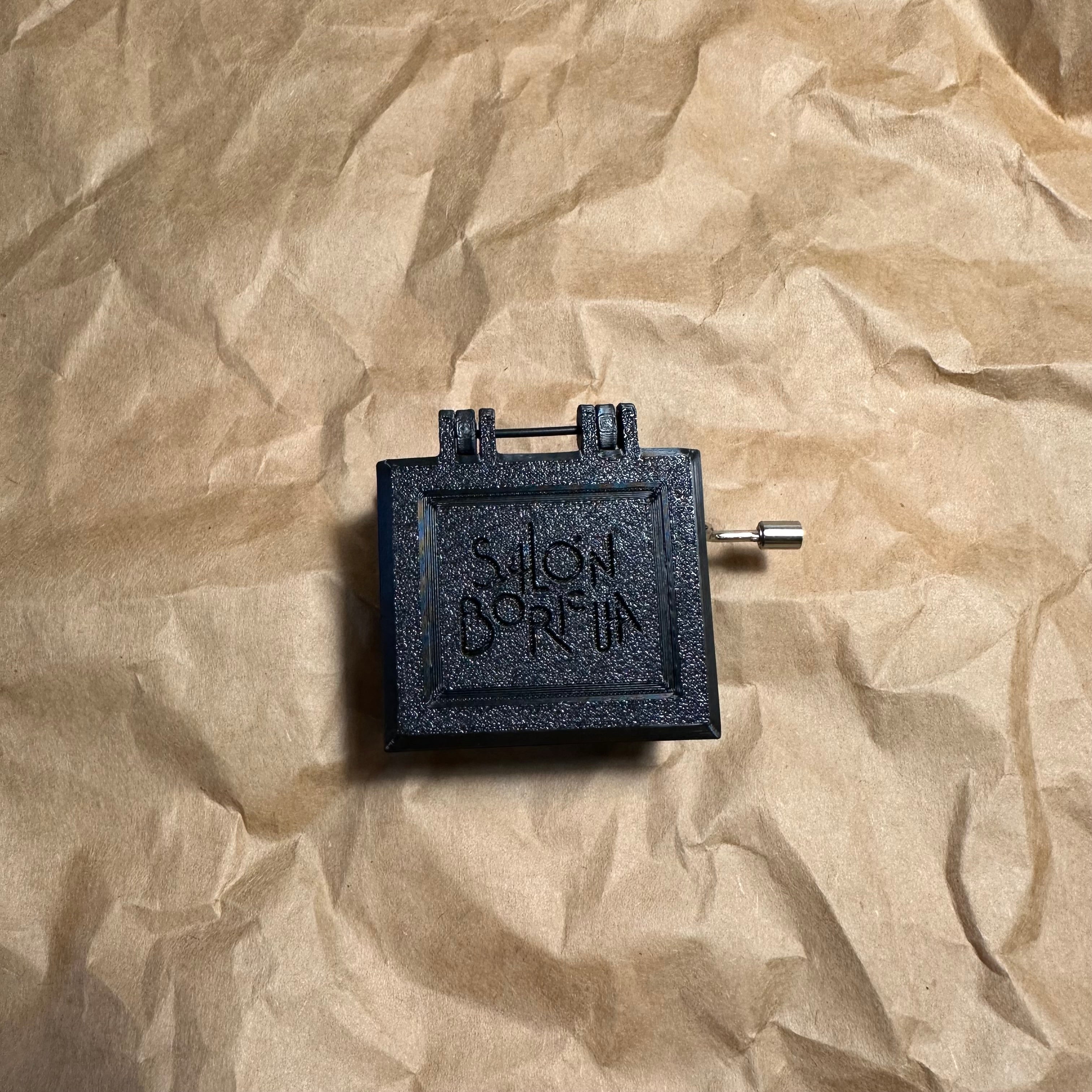 Cajita Musical #6 Negra - La Borinqueña (Musical Box)