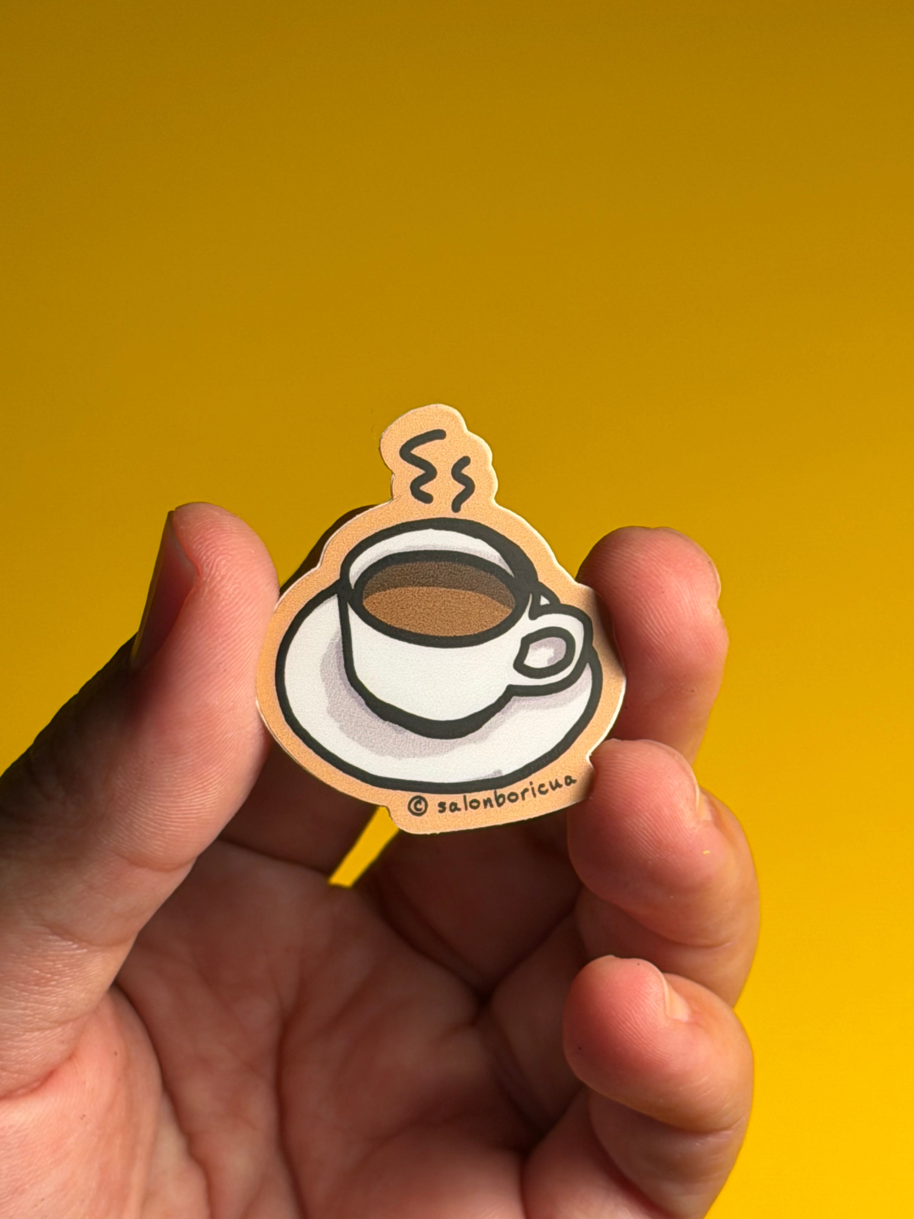 Mini Sticker: Taza de Café (Premium Sticker)