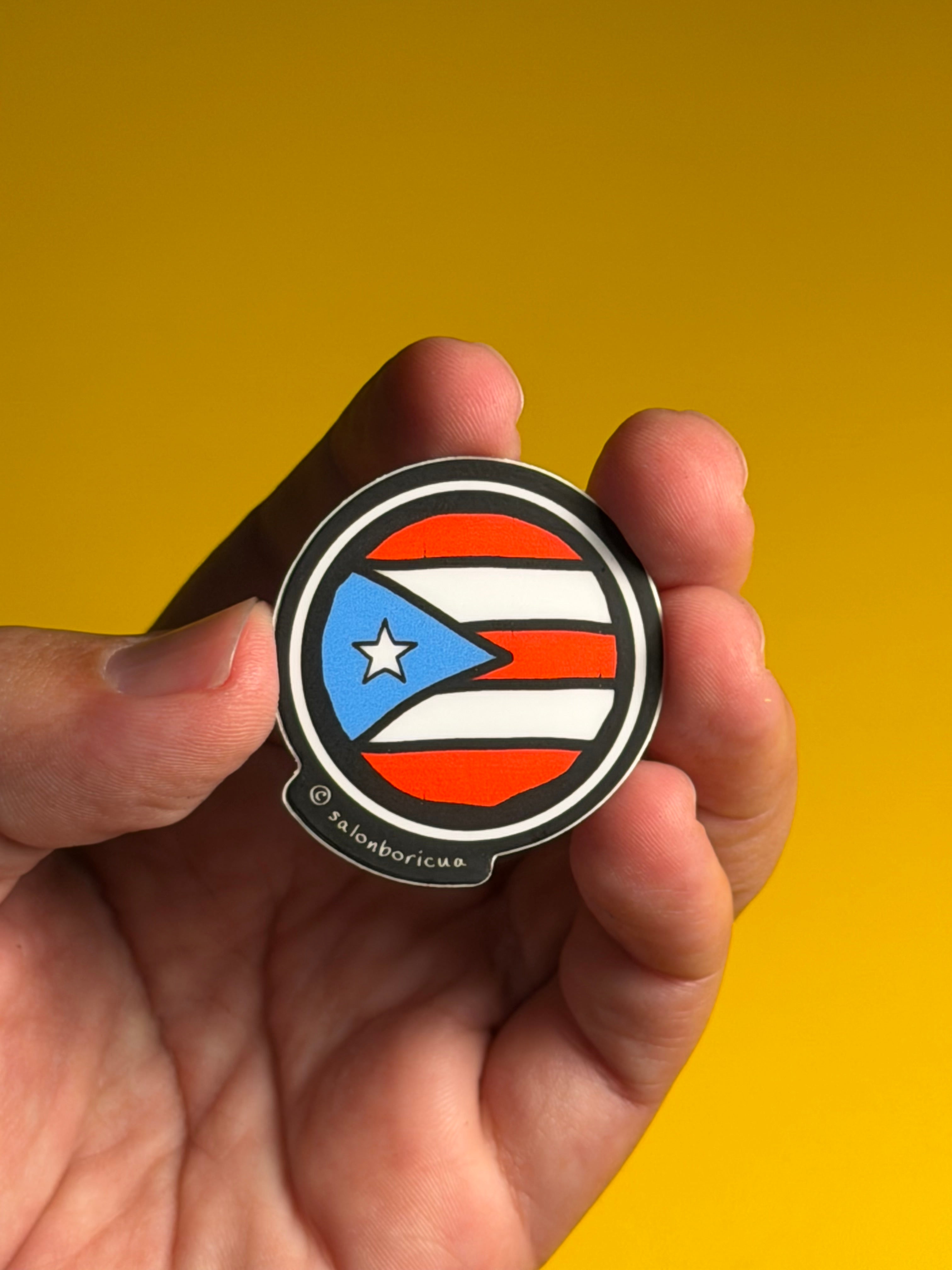 Mini Sticker: Bandera PR - Sky Blue (Premium Sticker)