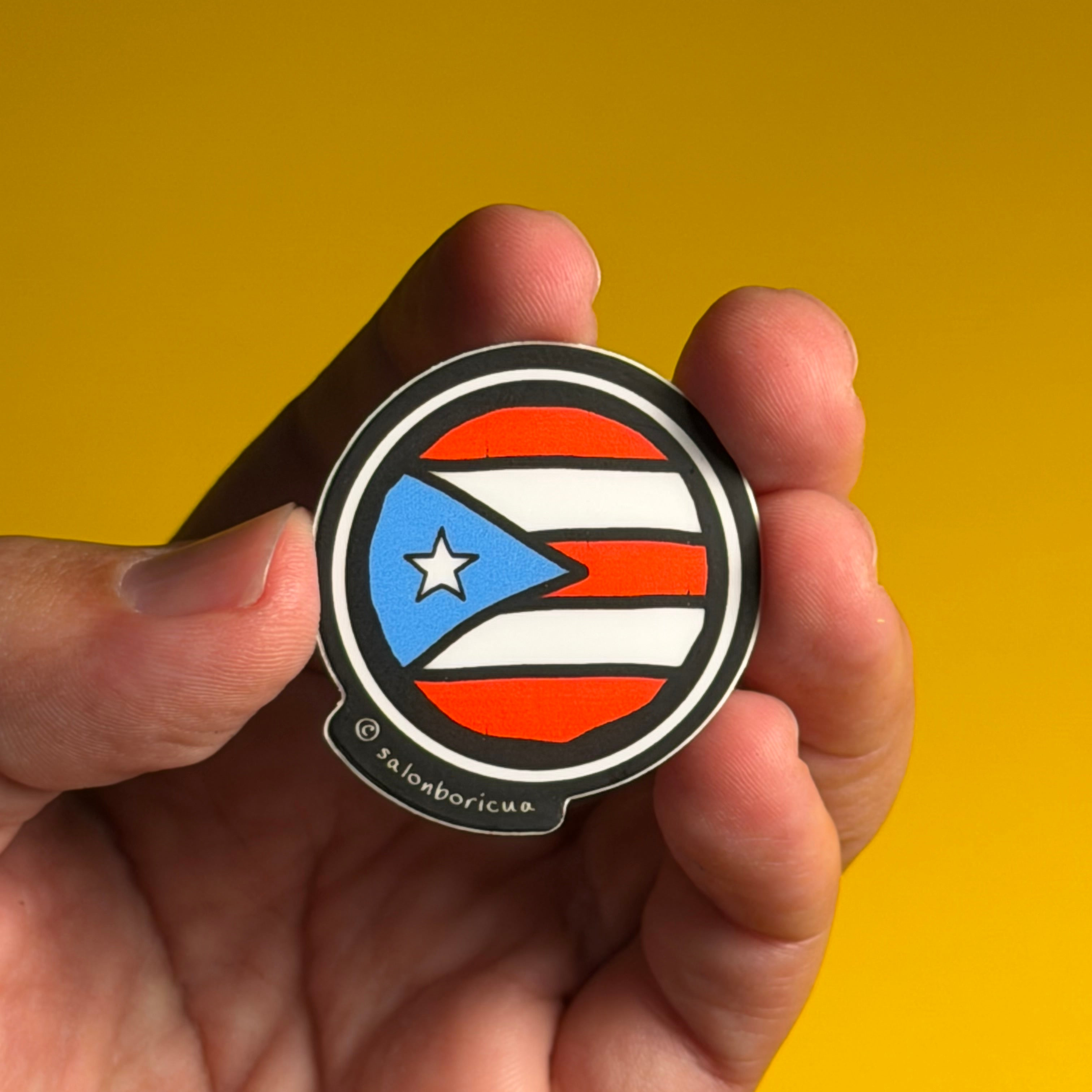 Mini Sticker: Bandera PR - Sky Blue (Premium Sticker)