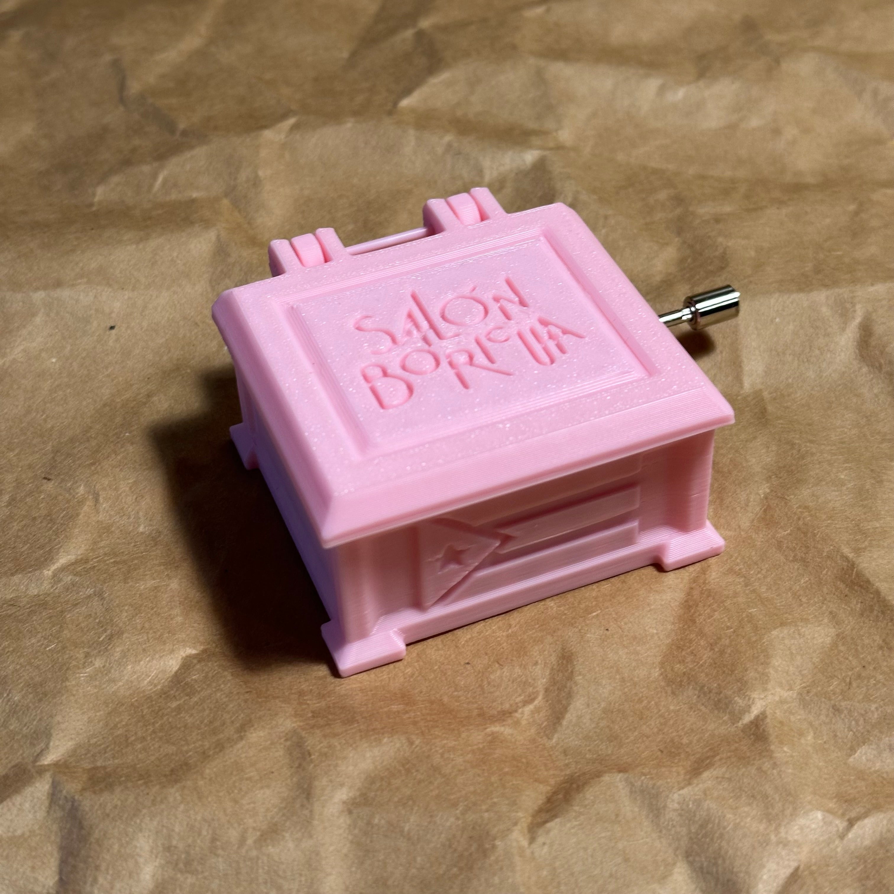 Cajita Musical #7 Rosa - La Borinqueña (Musical Box)