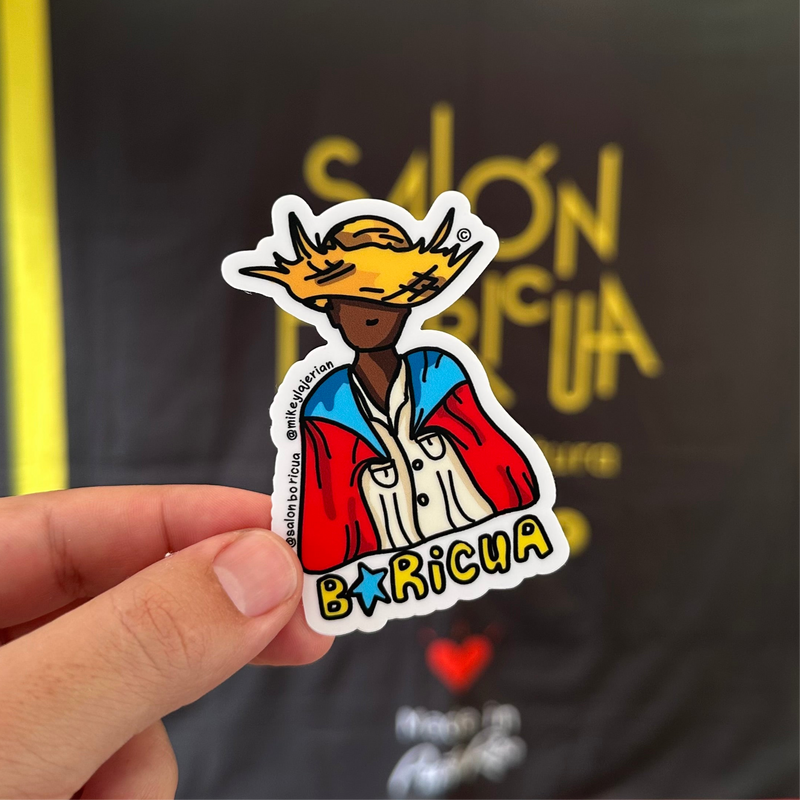 Jibarito con Pava Boricua (Premium Sticker)