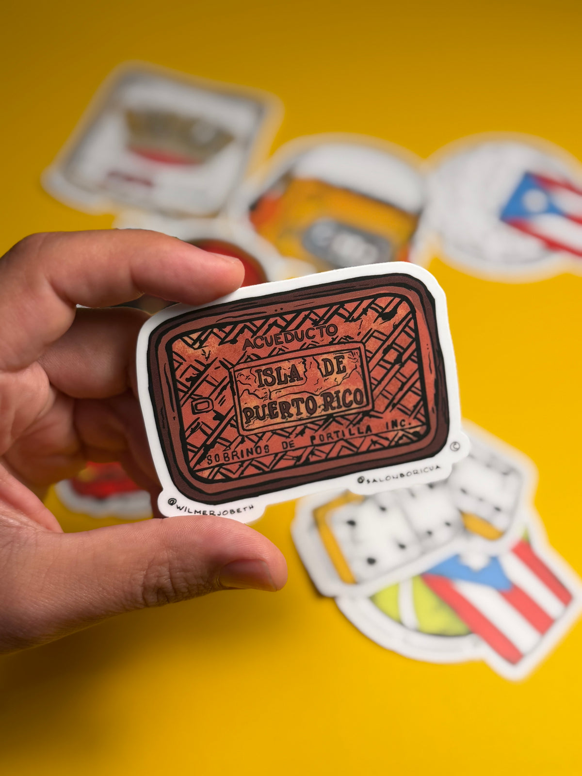 Contador de Agua Antiguo - Isla de Puerto Rico (Premium Sticker)