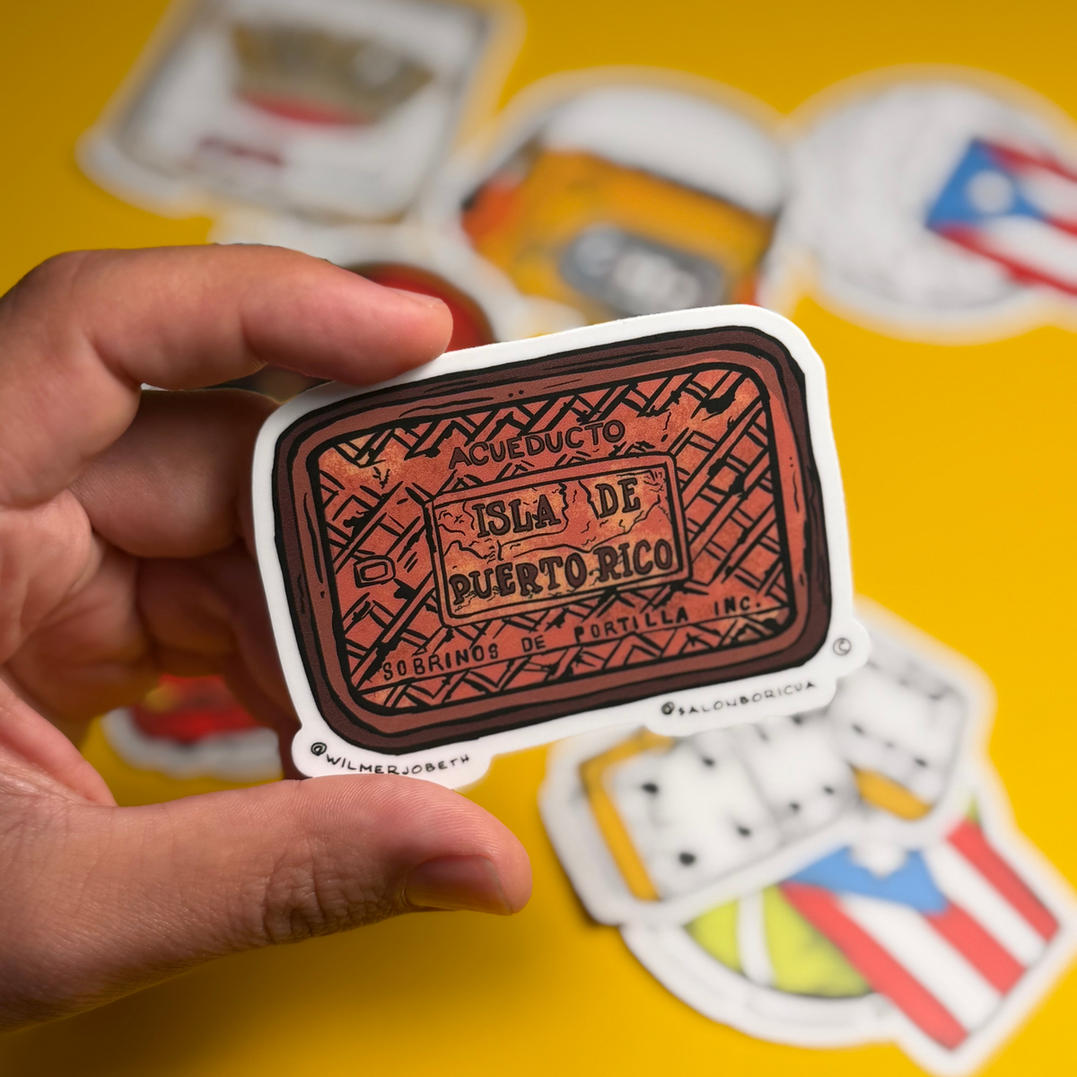 Contador de Agua Antiguo - Isla de Puerto Rico (Premium Sticker)