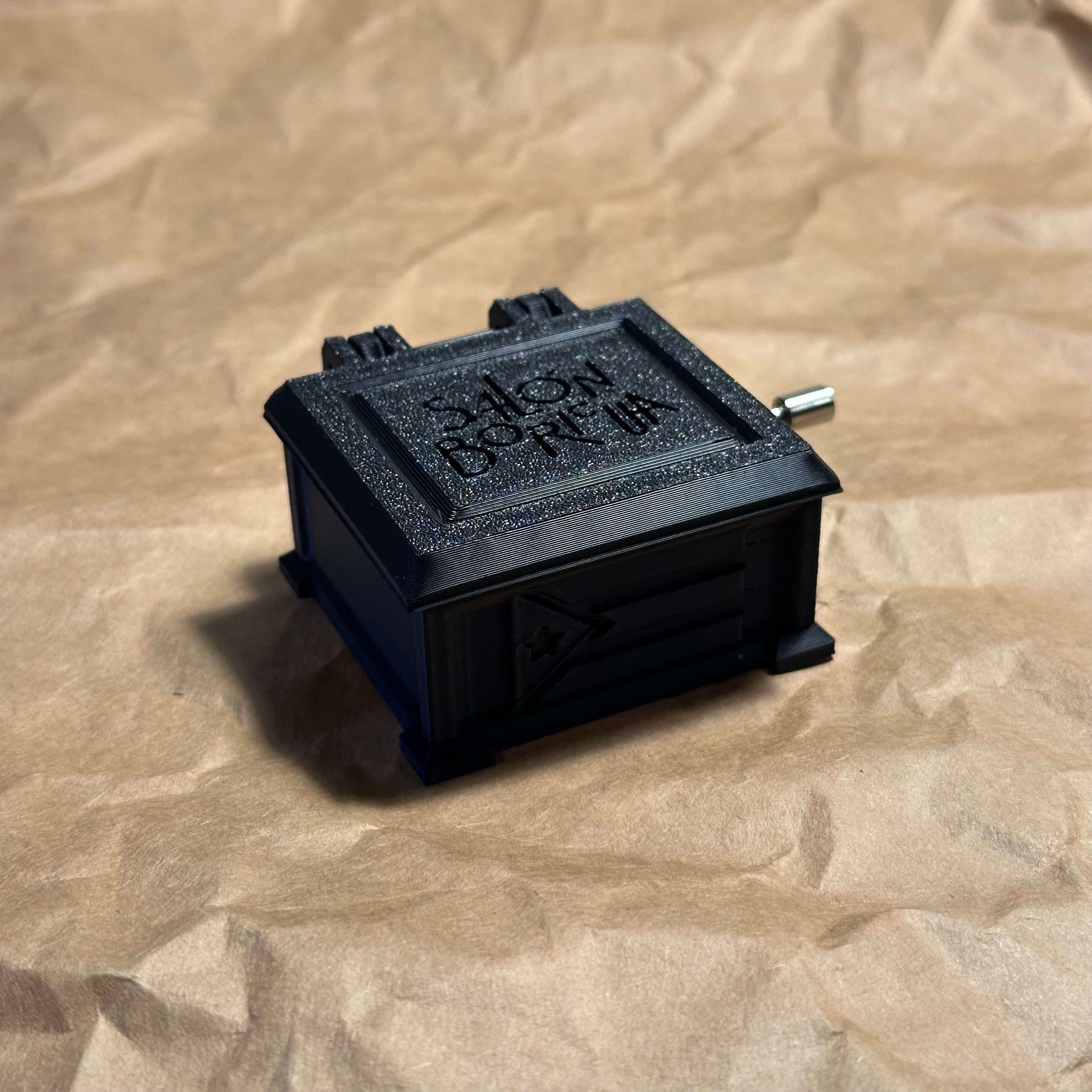 Cajita Musical #6 Negra - La Borinqueña (Musical Box)