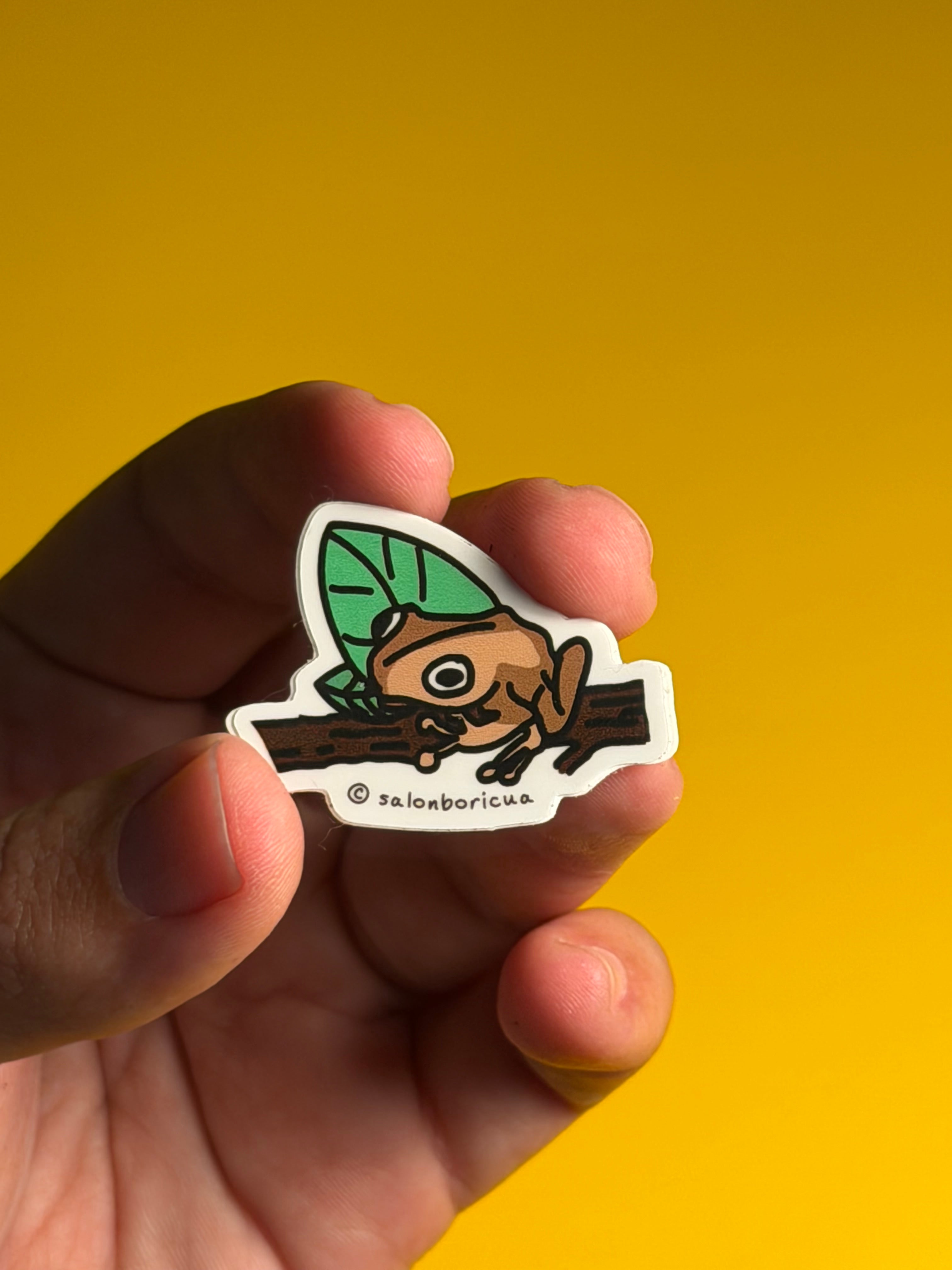 Mini Sticker: Coquí Boricua (Premium Sticker)