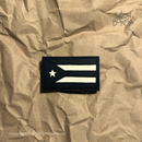 Parcho PVC/Velcro: Bandera de Puerto Rico rectangular - Black (Patch)