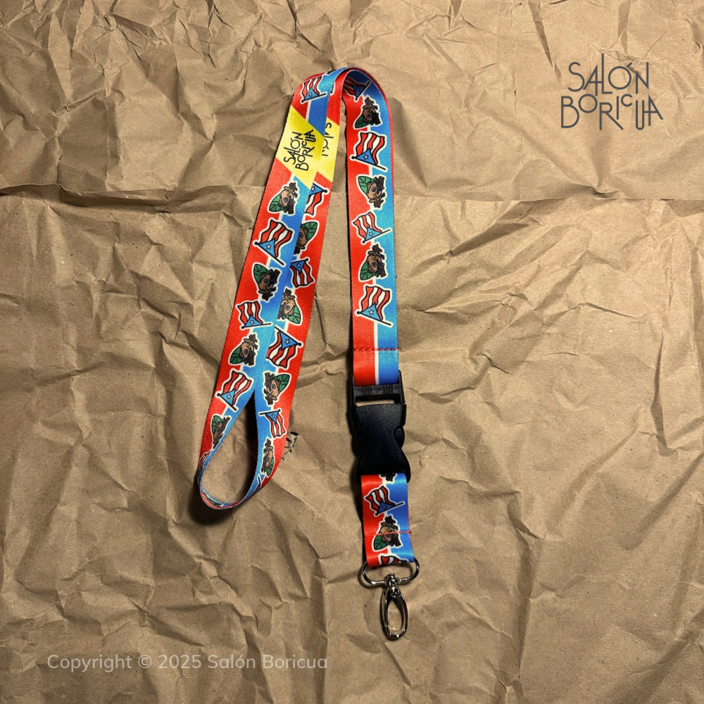 Red/Blue Bandera/Coqui (Lanyard)