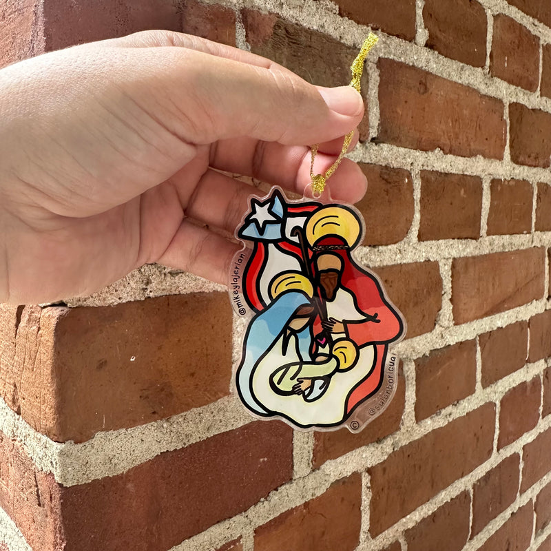 Adorno: Nacimiento Boricua (Acrylic Christmas Ornament)