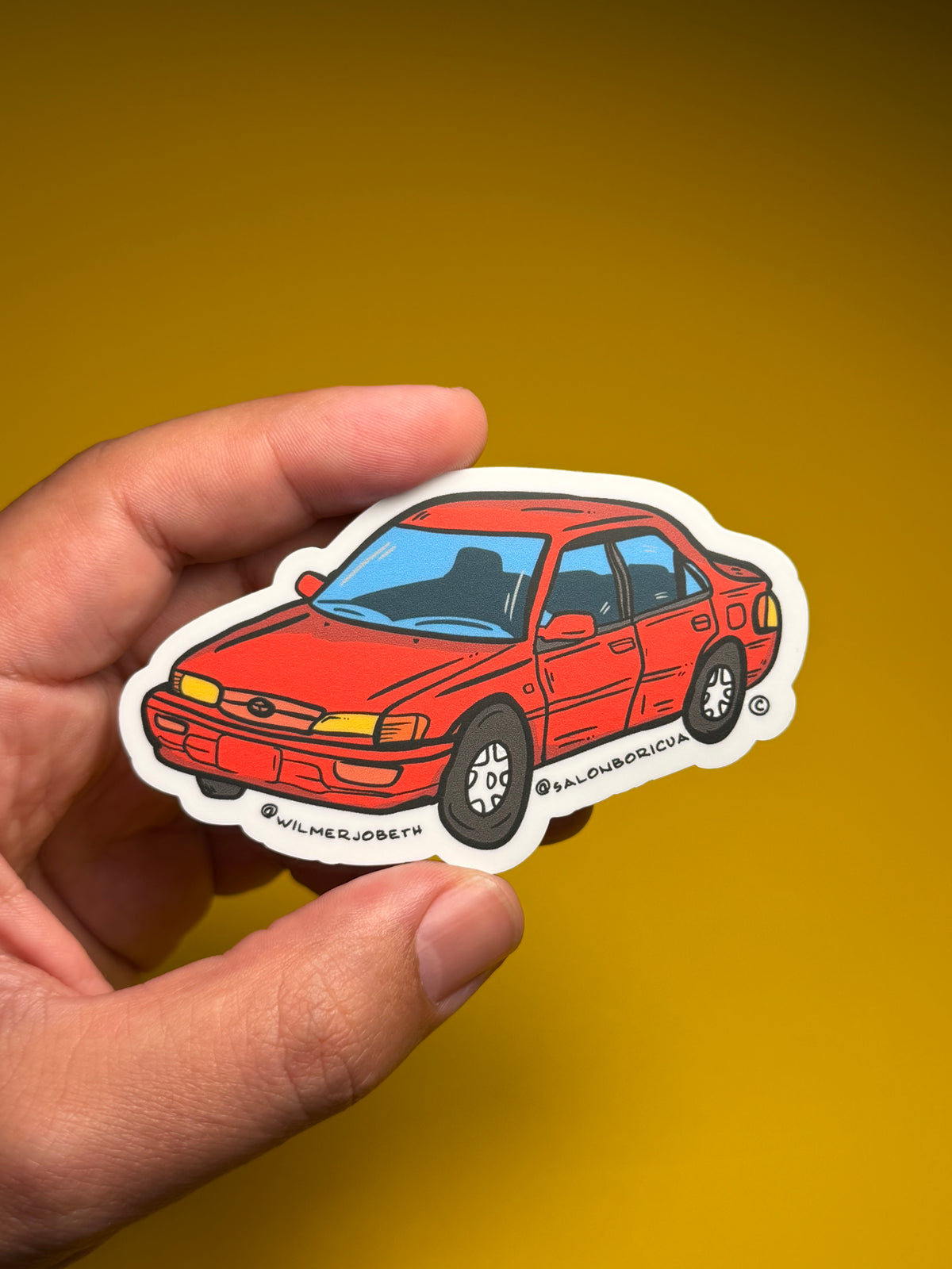 Corollita Rojo (Premium Sticker)