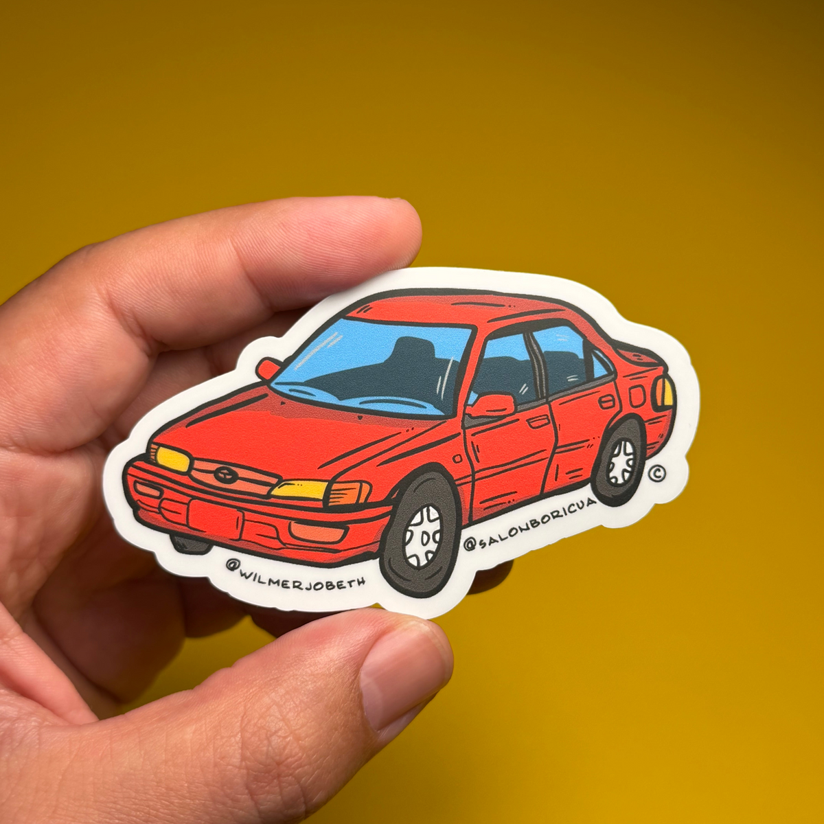 Corollita Rojo (Premium Sticker)