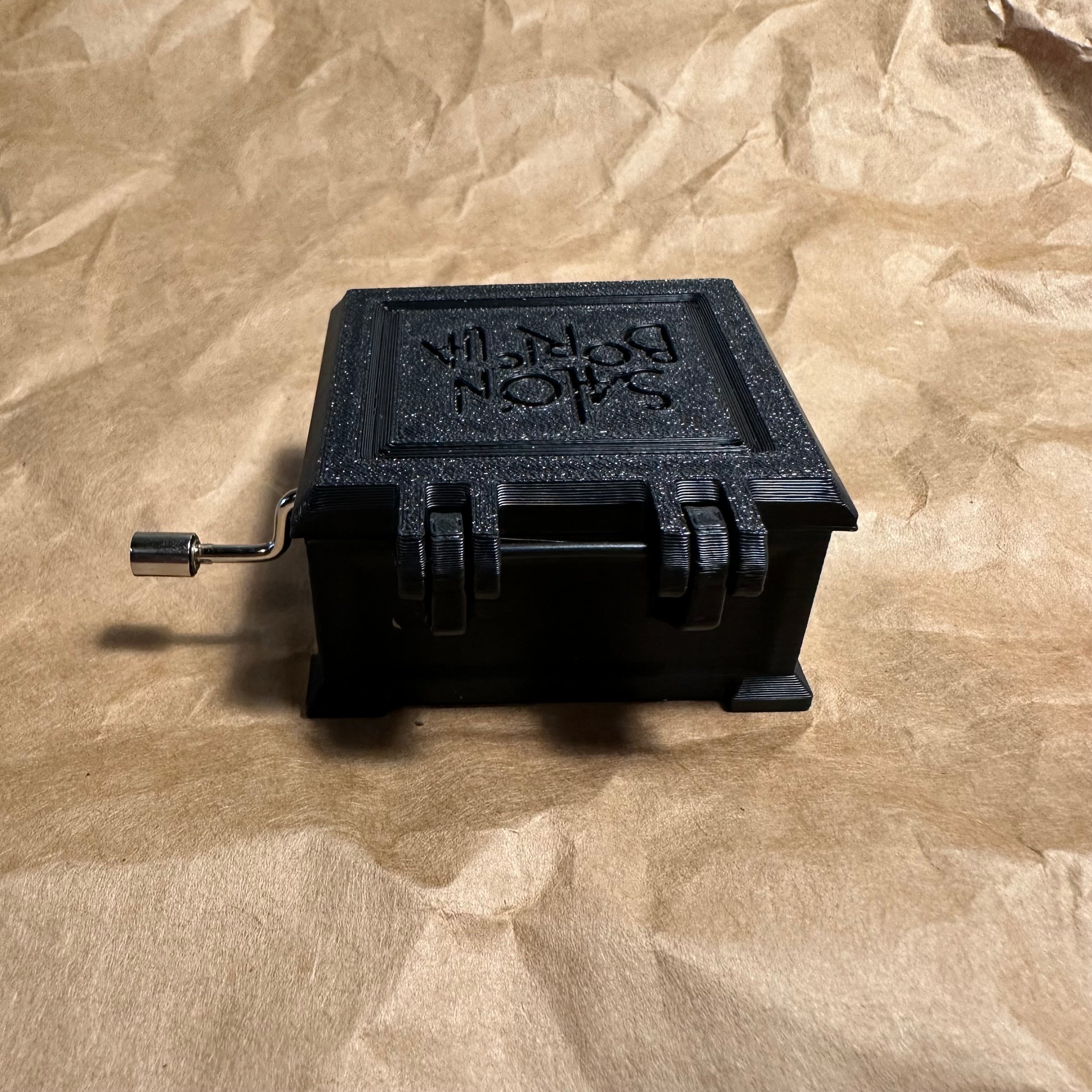 Cajita Musical #6 Negra - La Borinqueña (Musical Box)