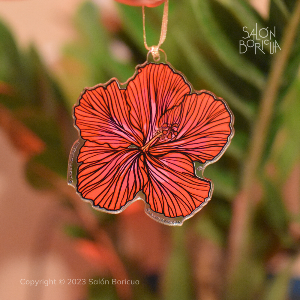 Adorno: Amapola Roja (Acrylic Christmas Ornament)