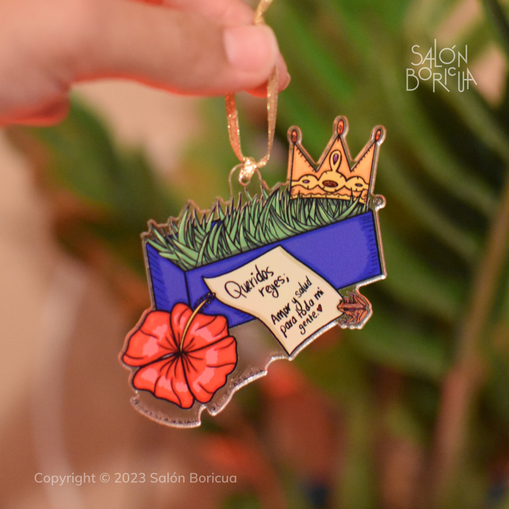 Adorno: Cajita Para Queridos Reyes (Acrylic Christmas Ornament)