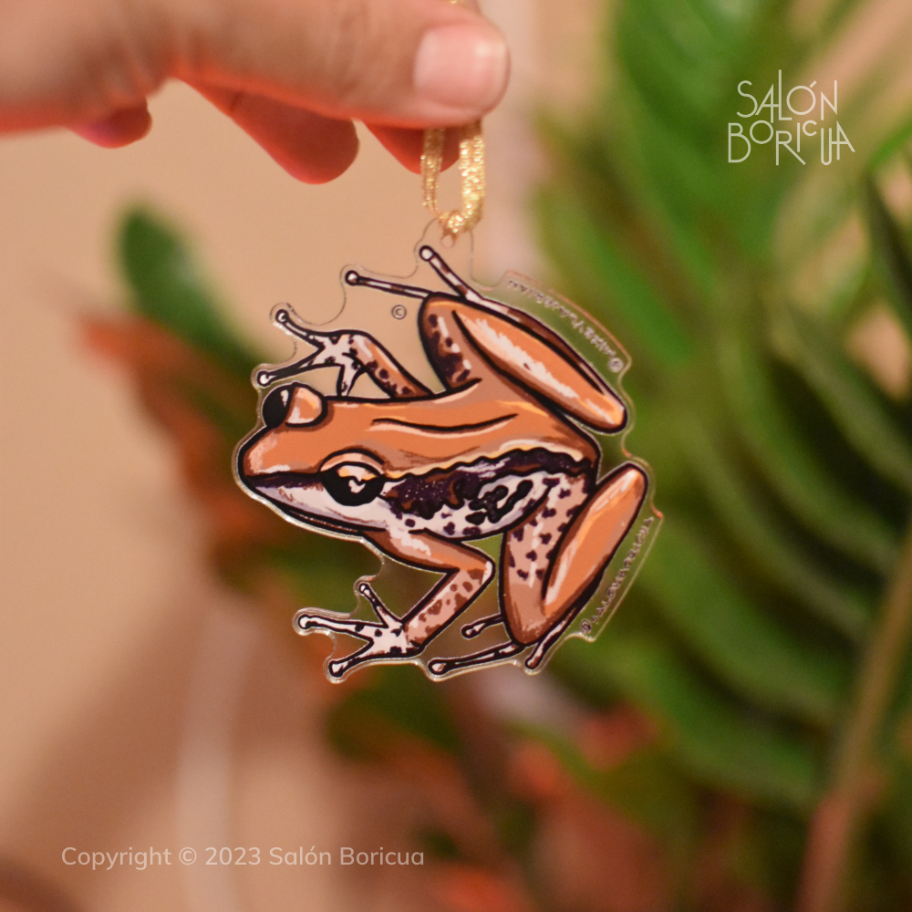 Adorno: Coquí Caoba (Acrylic Christmas Ornament)