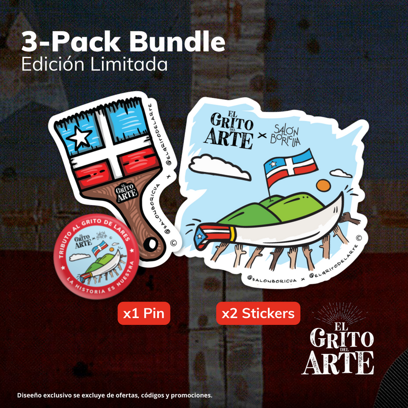 GDA x SB - Brocha de Lares + Grito del Arte 2023 + Pin (3 Bundle Pack) - Limited Edition