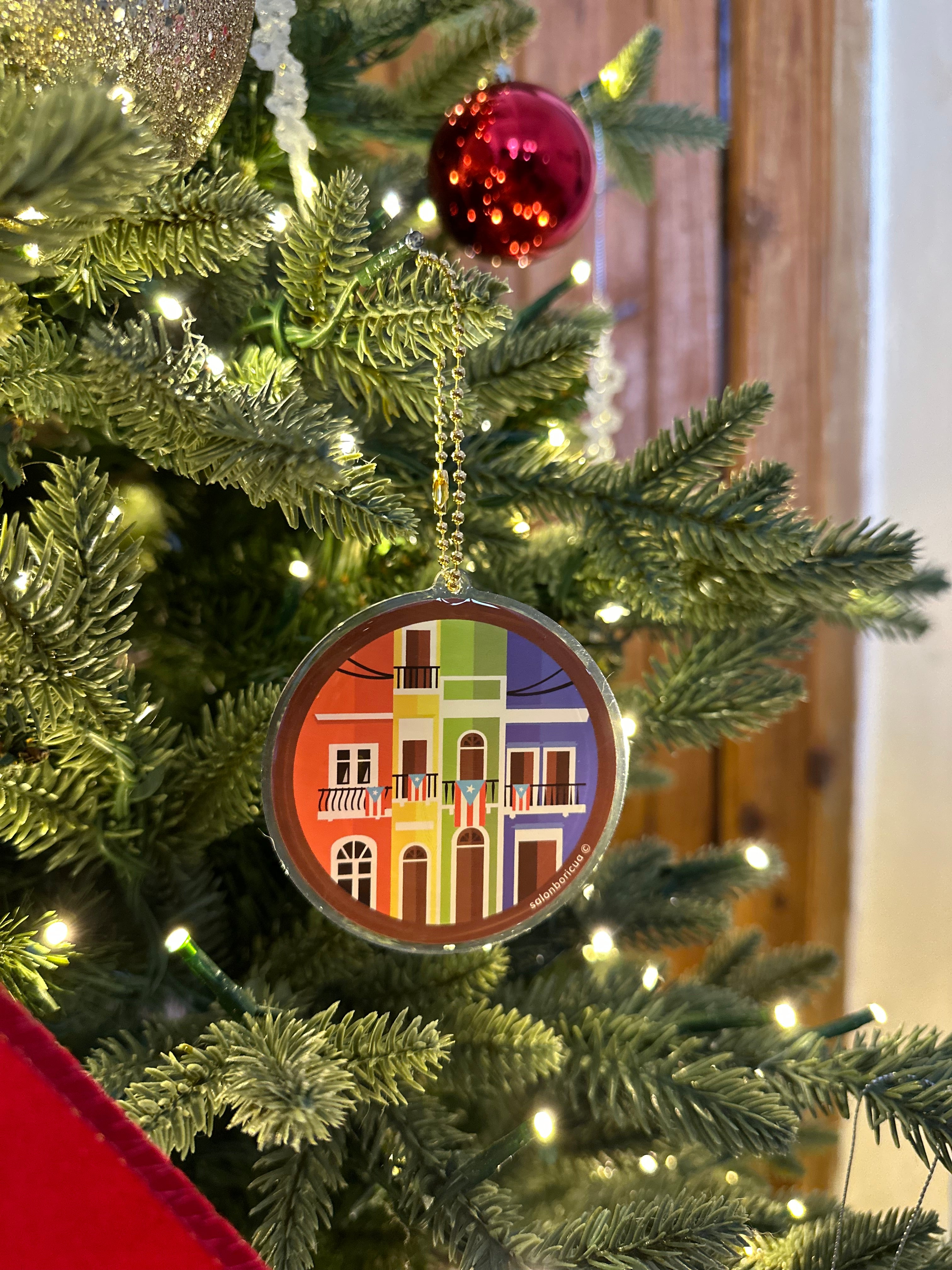 Adorno: Viejo San Juan (Acrylic Christmas Ornament)