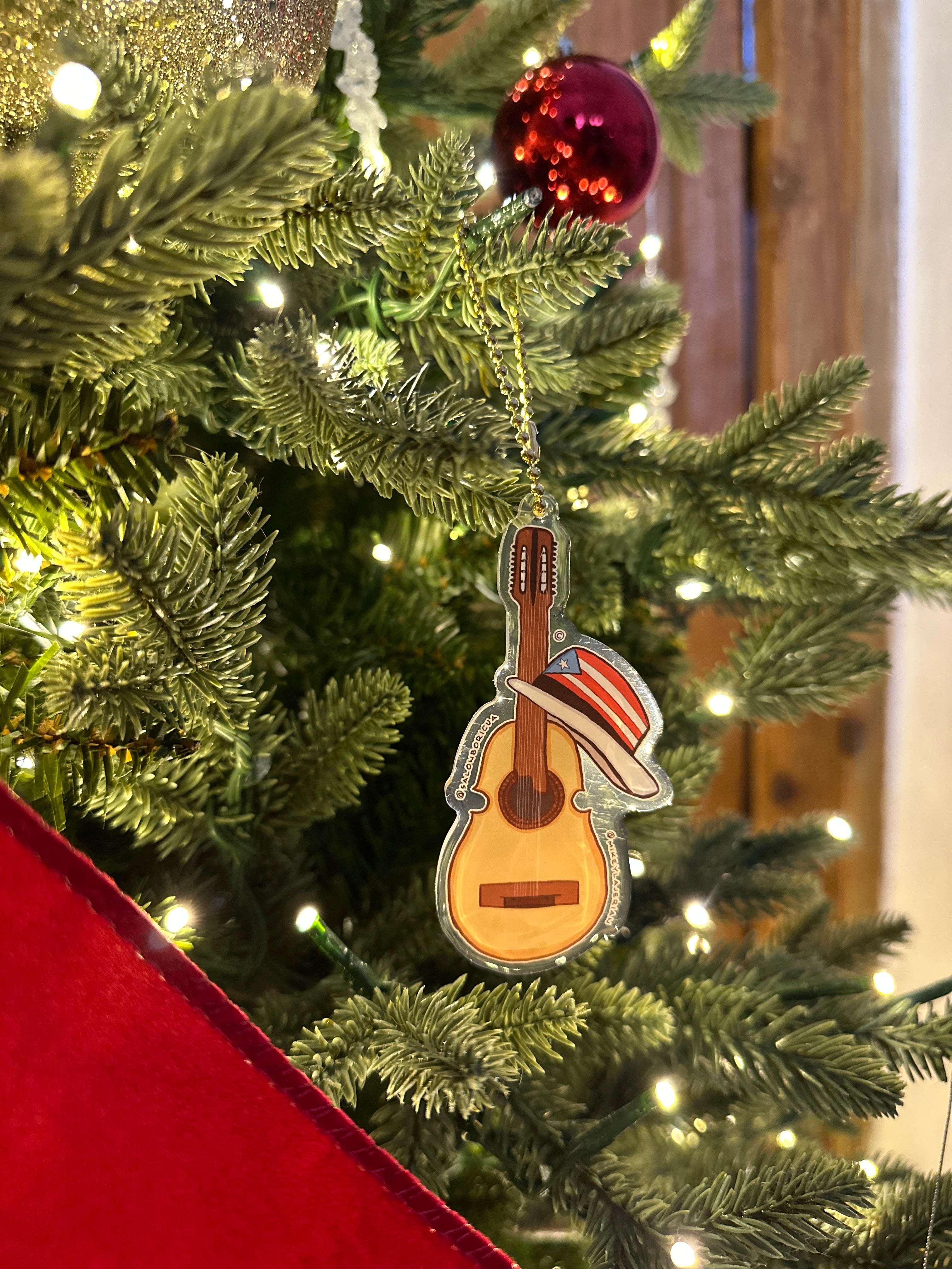 Adorno: Cuatro Puertorriqueño (Acrylic Christmas Ornament)