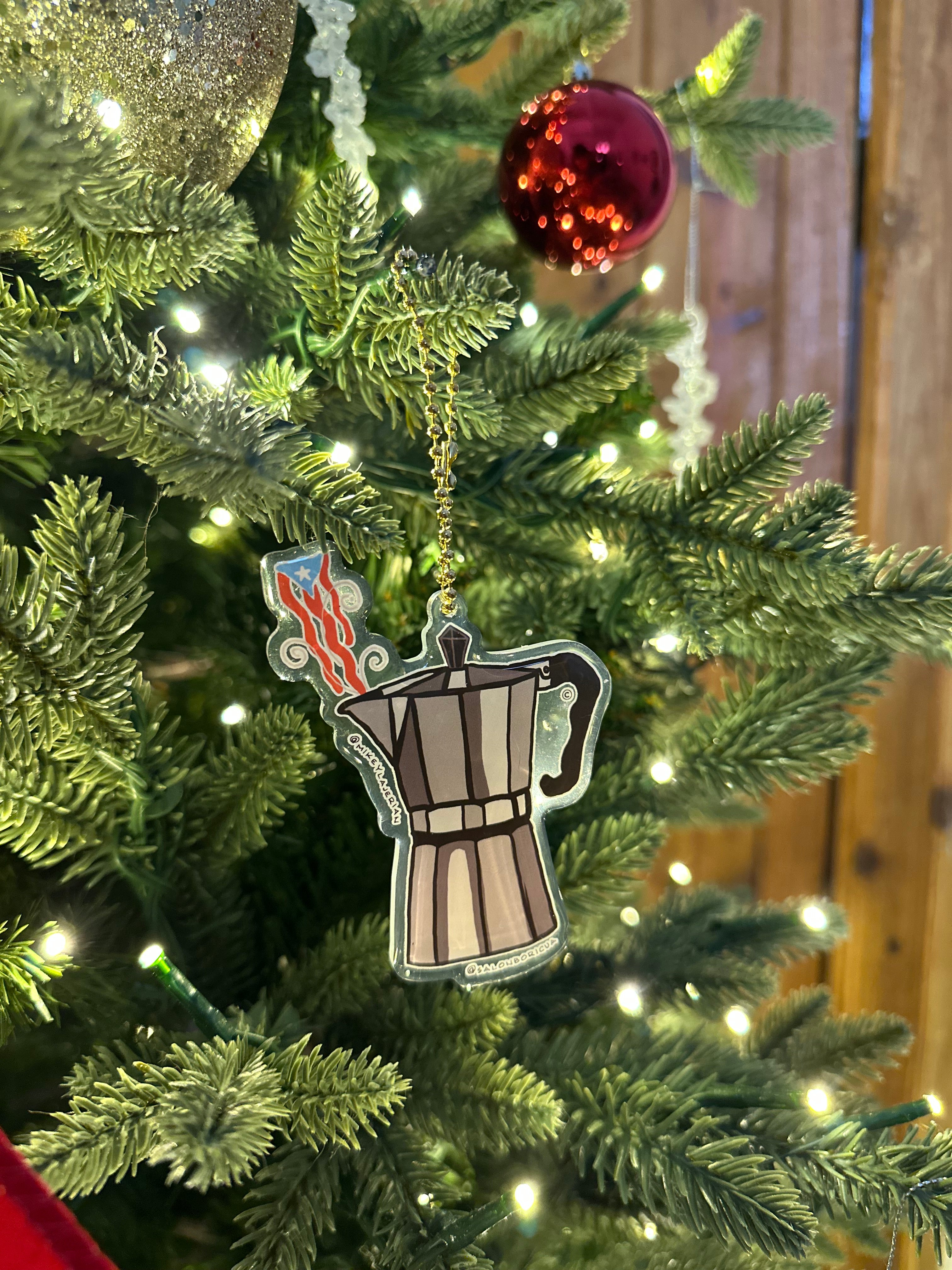 Adorno: La Greca Boricua (Acrylic Christmas Ornament)