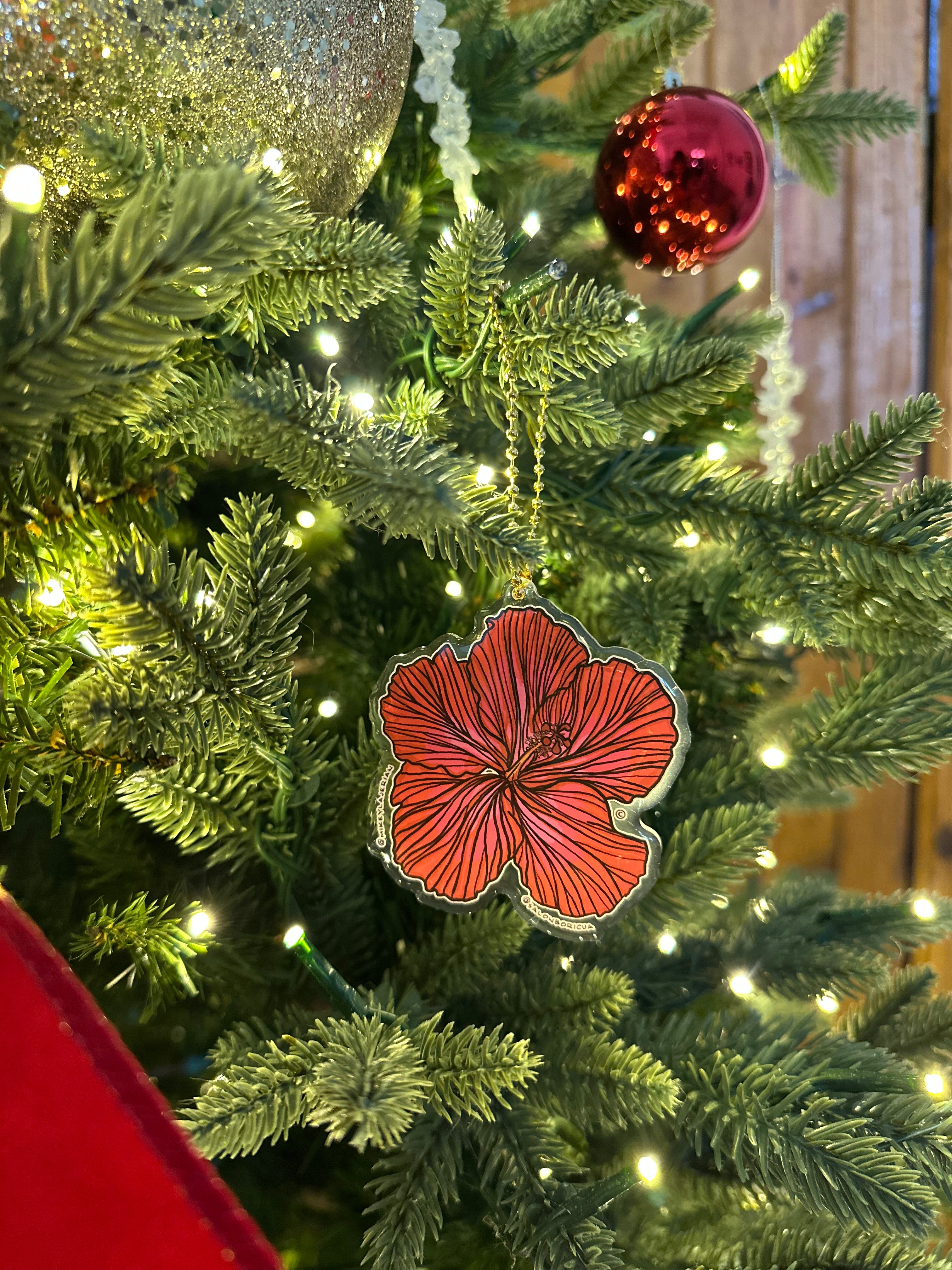 Adorno: Amapola Roja (Acrylic Christmas Ornament)