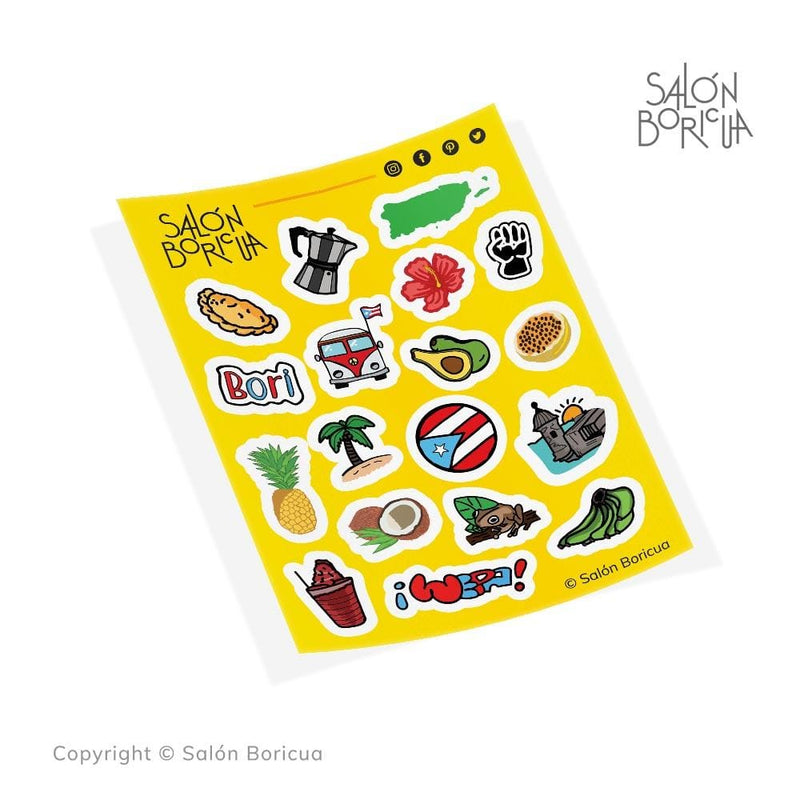 Mini Stickers Sheet No. 1 - YELLOW (Premium Sticker)