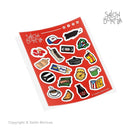 Mini Stickers Sheet No. 2 - RED (Premium Sticker)