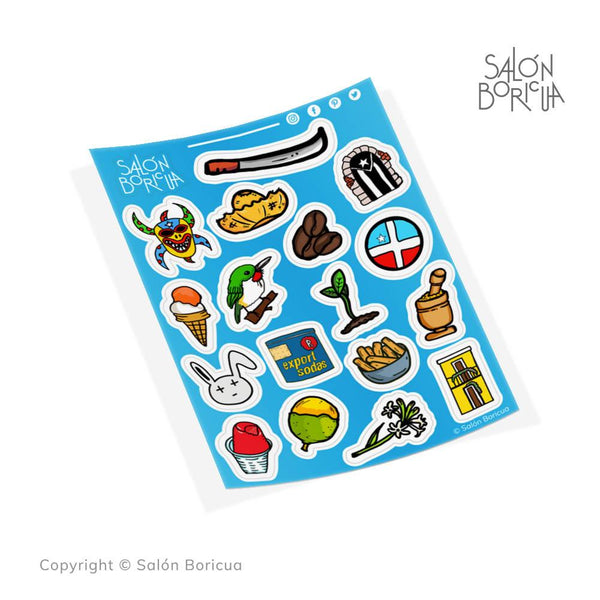 Mini Stickers Sheet No. 3 - BLUE (Premium Sticker)