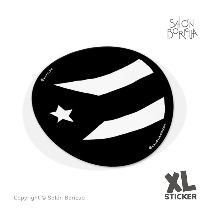 XL Sticker: PR Rounded - Black (XL Premium Sticker)