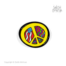 Hippie Peace: PR Rounded (Premium Sticker)